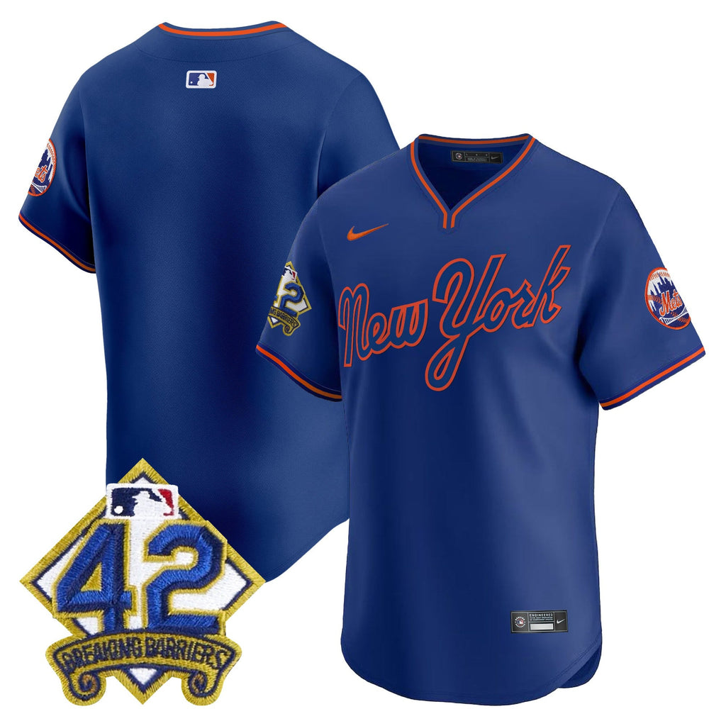 Men’s New York 2025 Jackie Robinson Patch Road Alternate Jersey