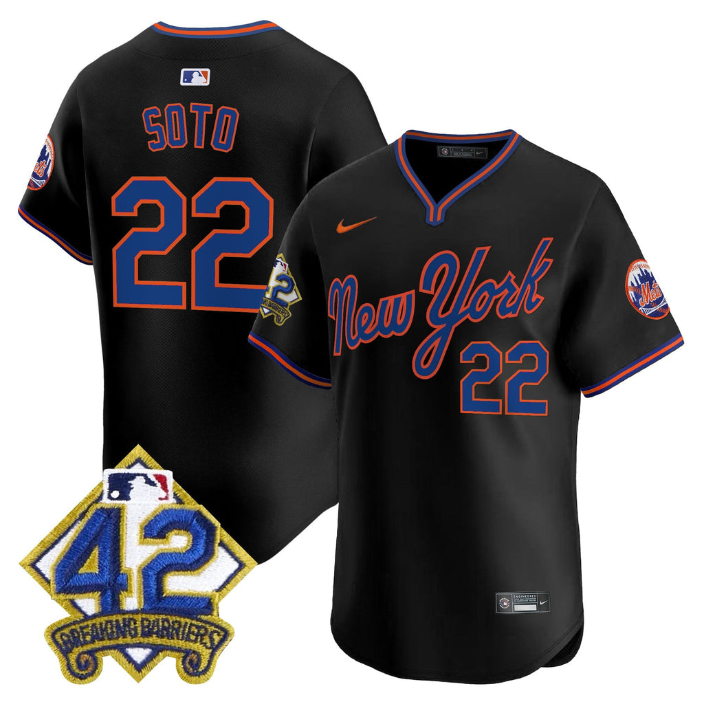 Men’s New York 2025 Jackie Robinson Patch Road Alternate Jersey