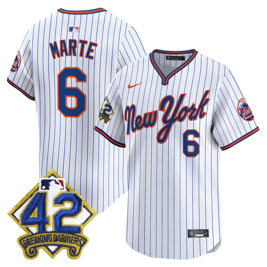 Men’s New York 2025 Jackie Robinson Patch Road Alternate Jersey