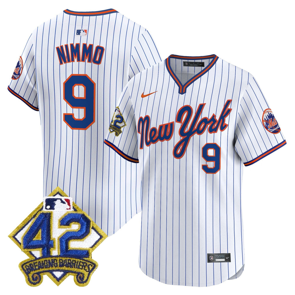 Men’s New York 2025 Jackie Robinson Patch Road Alternate Jersey