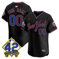 New York 2025 Jackie Robinson Patch Road Alternate Custom Jersey