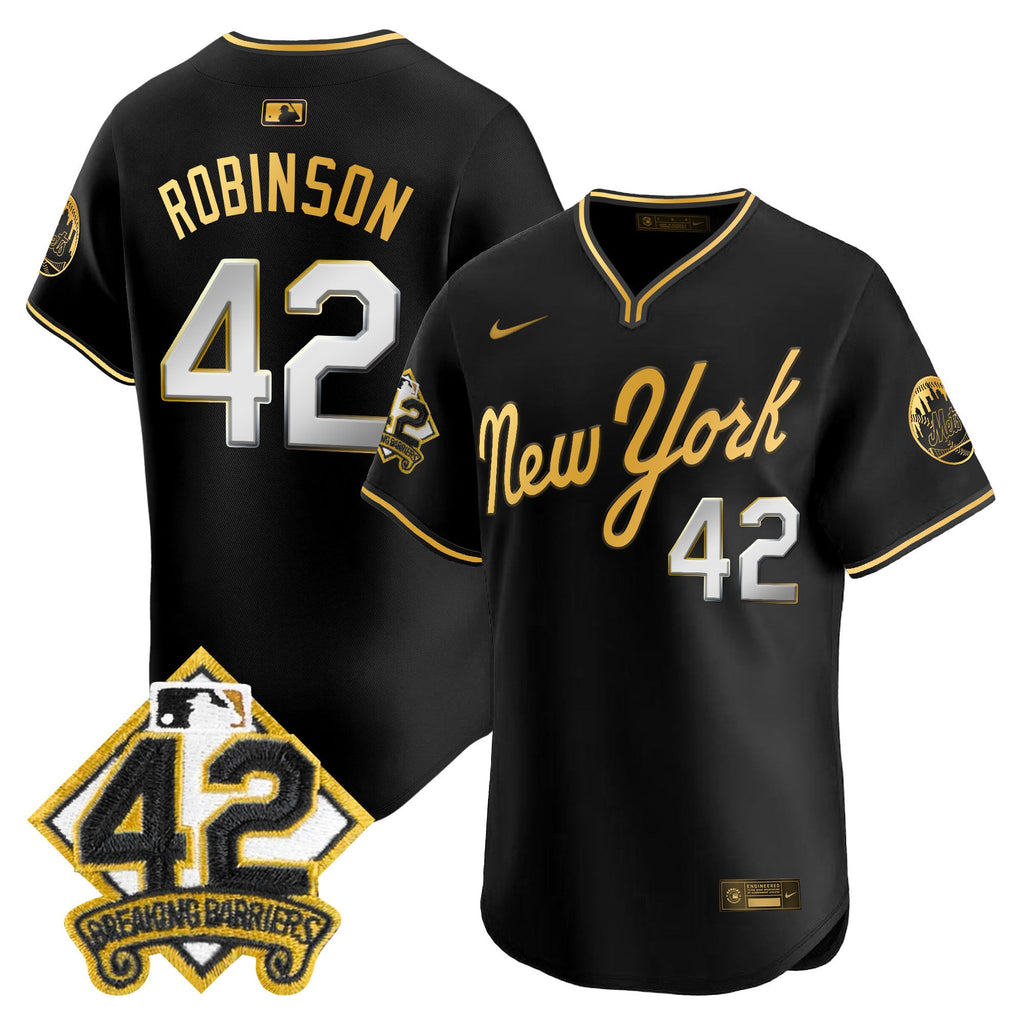 Men’s New York 2025 Jackie Robinson Patch Road Alternate Jersey