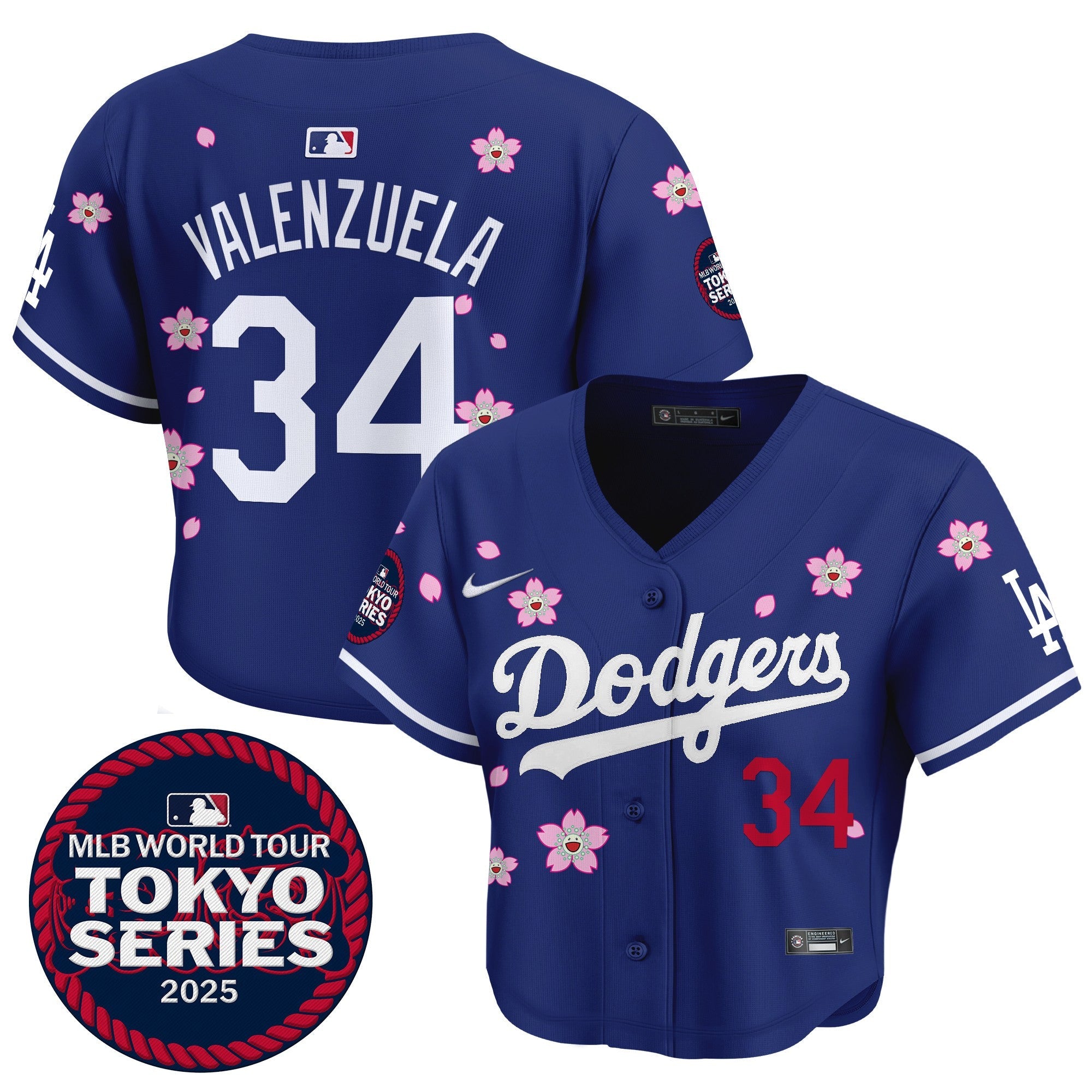 Women’s Tokyo Series 2025 Crop Top Baseball Jersey – Stitched