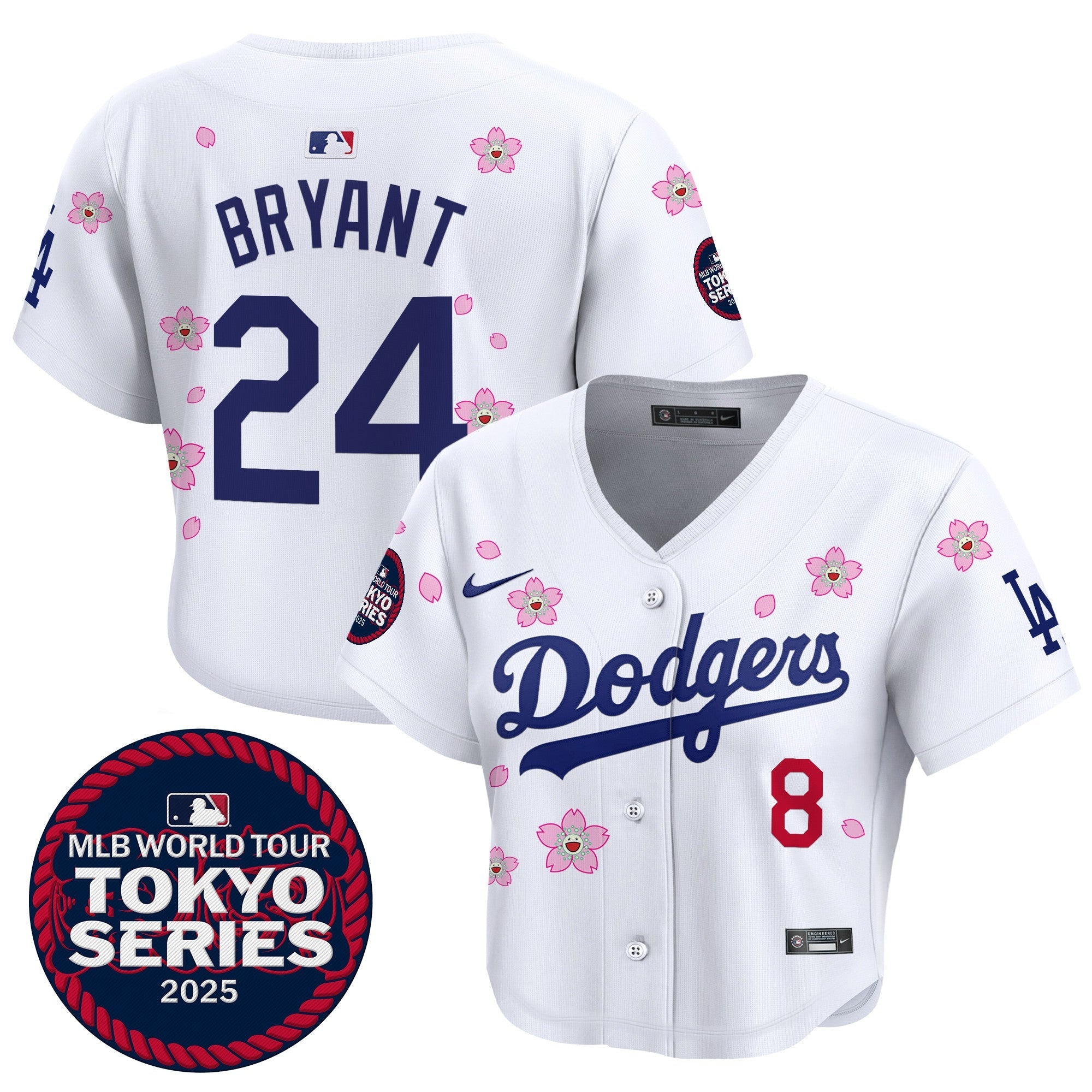 Women’s Tokyo Series 2025 Crop Top Baseball Jersey – Stitched