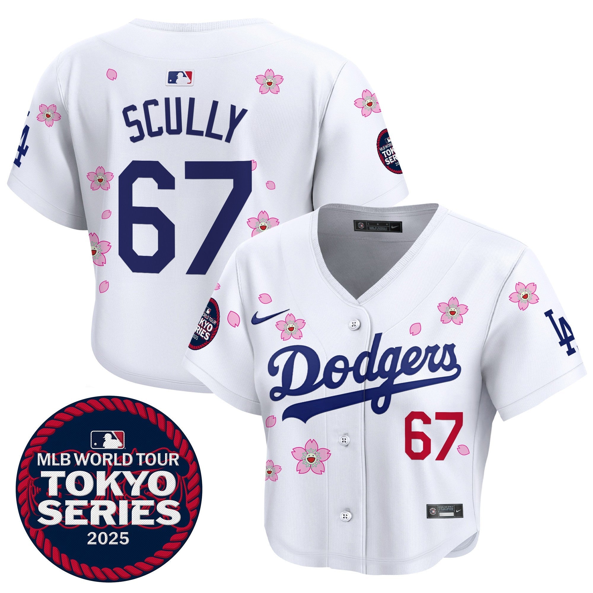 Women’s Tokyo Series 2025 Crop Top Baseball Jersey – Stitched