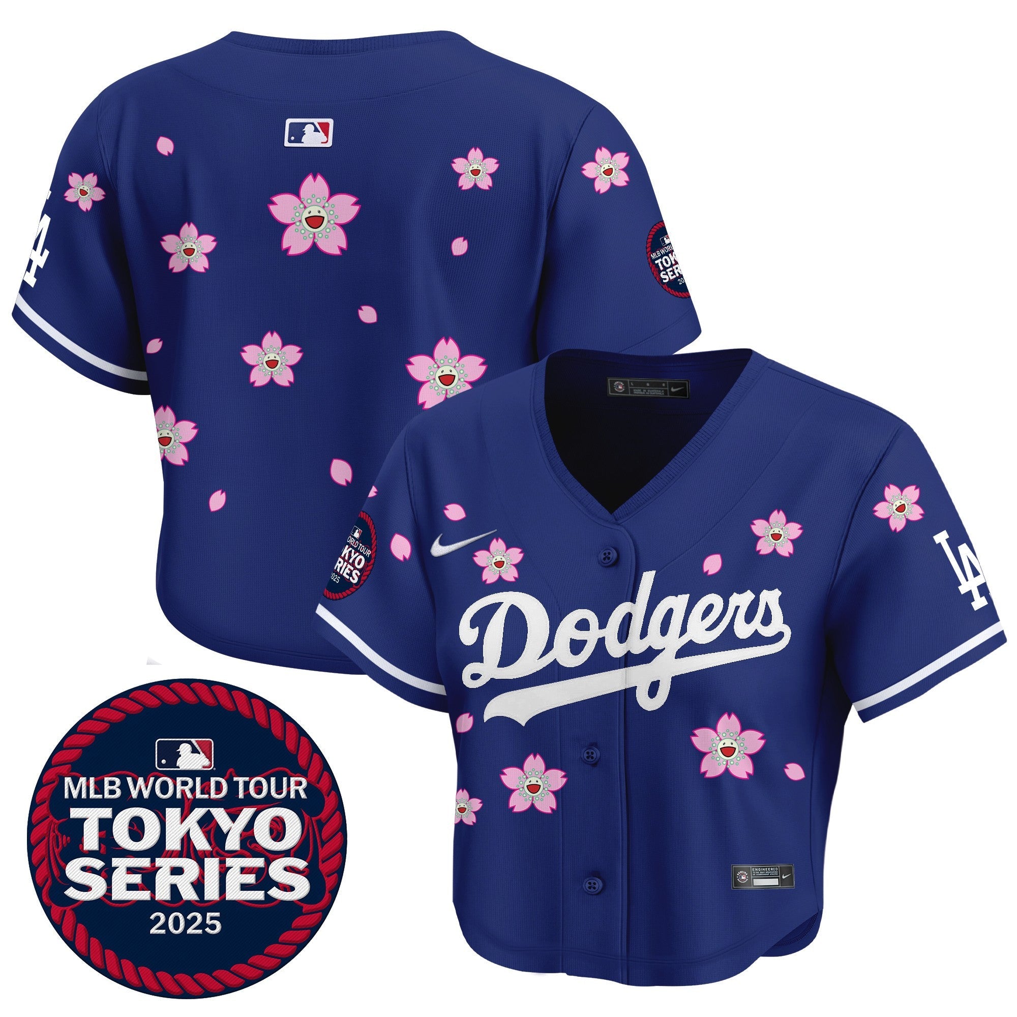 Women’s Tokyo Series 2025 Crop Top Baseball Jersey – Stitched
