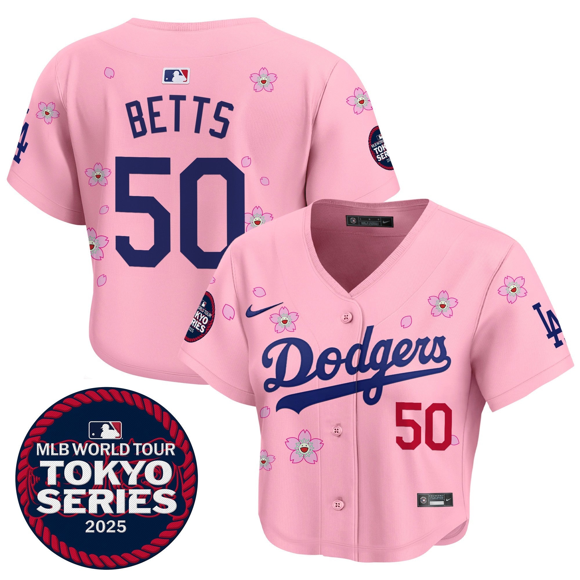 Women’s Tokyo Series 2025 Crop Top Baseball Jersey – Stitched