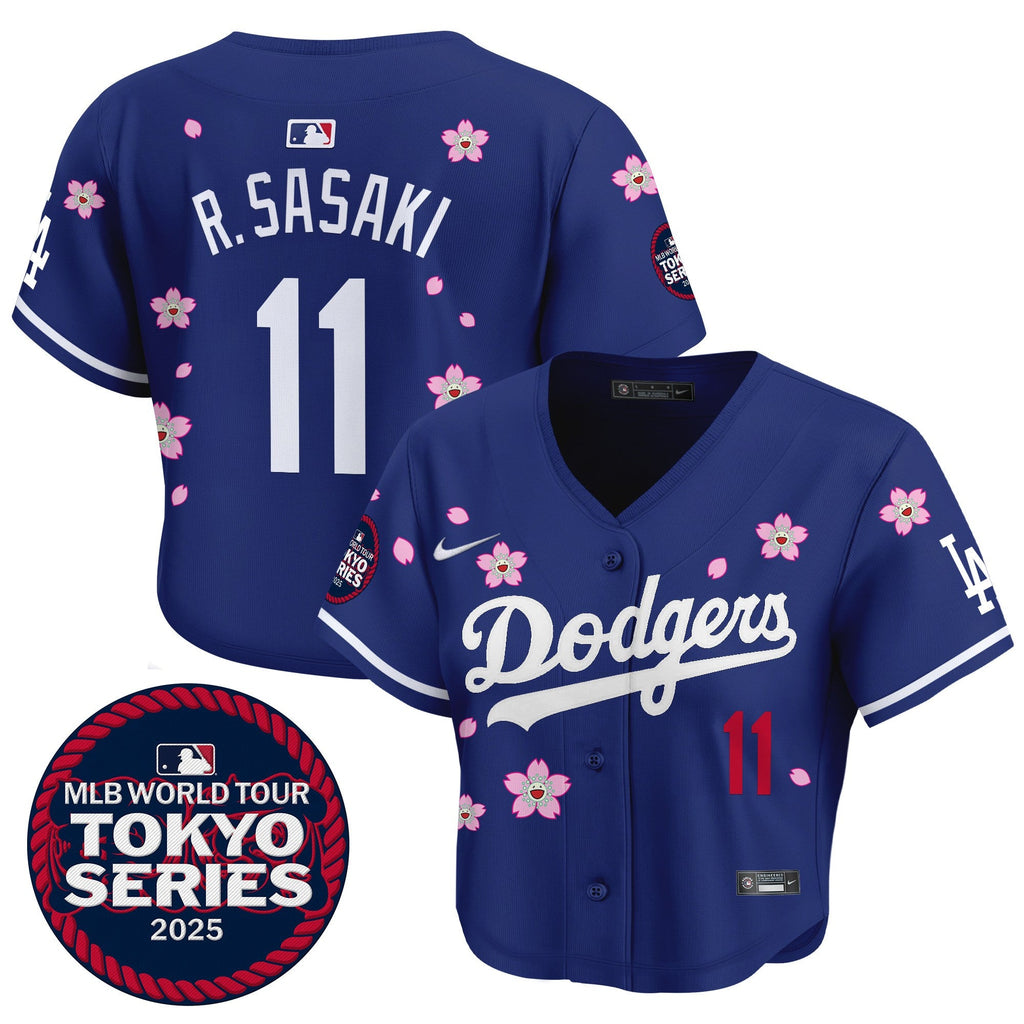 Women’s Tokyo Series 2025 Crop Top Baseball Jersey – Stitched
