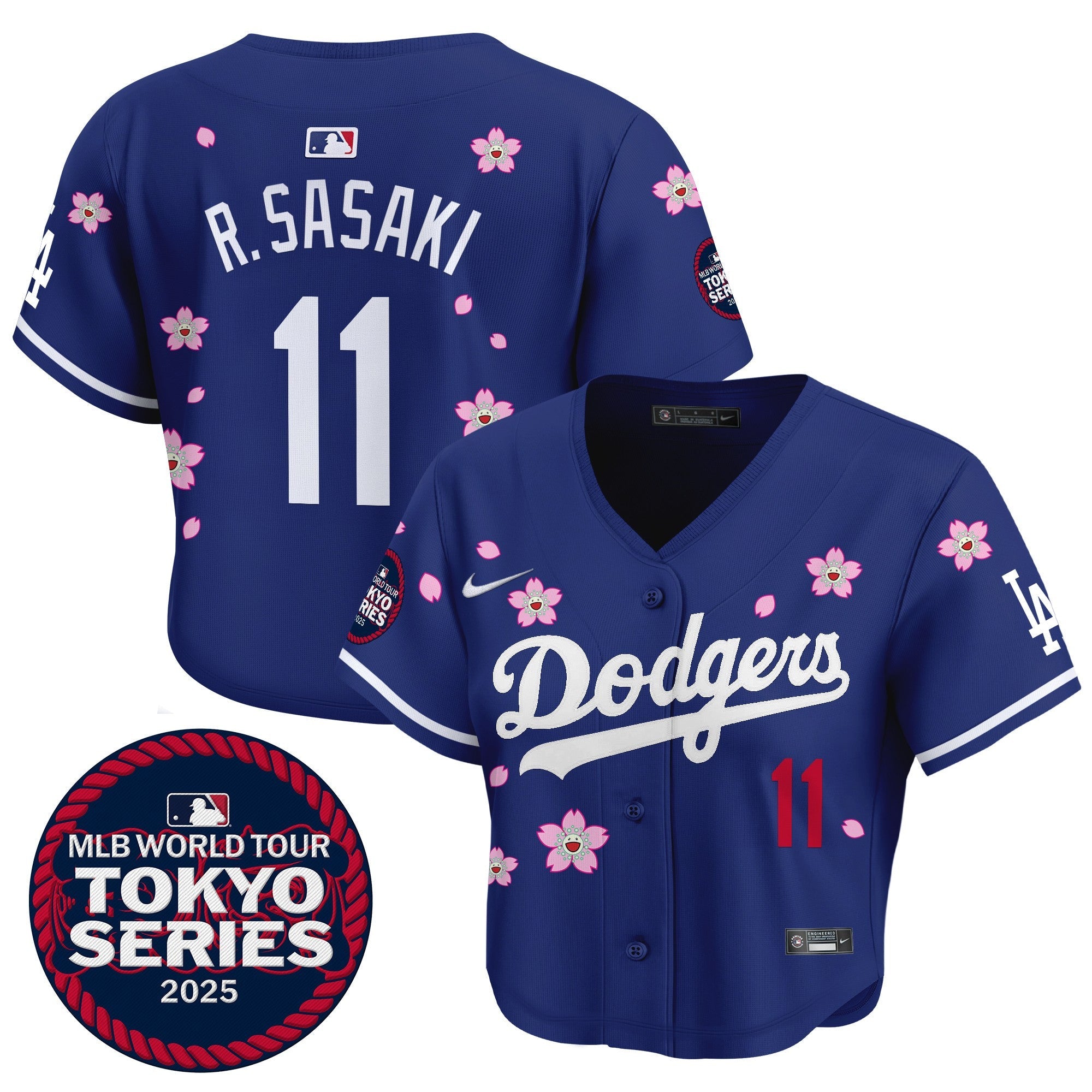Women’s Tokyo Series 2025 Crop Top Baseball Jersey – Stitched