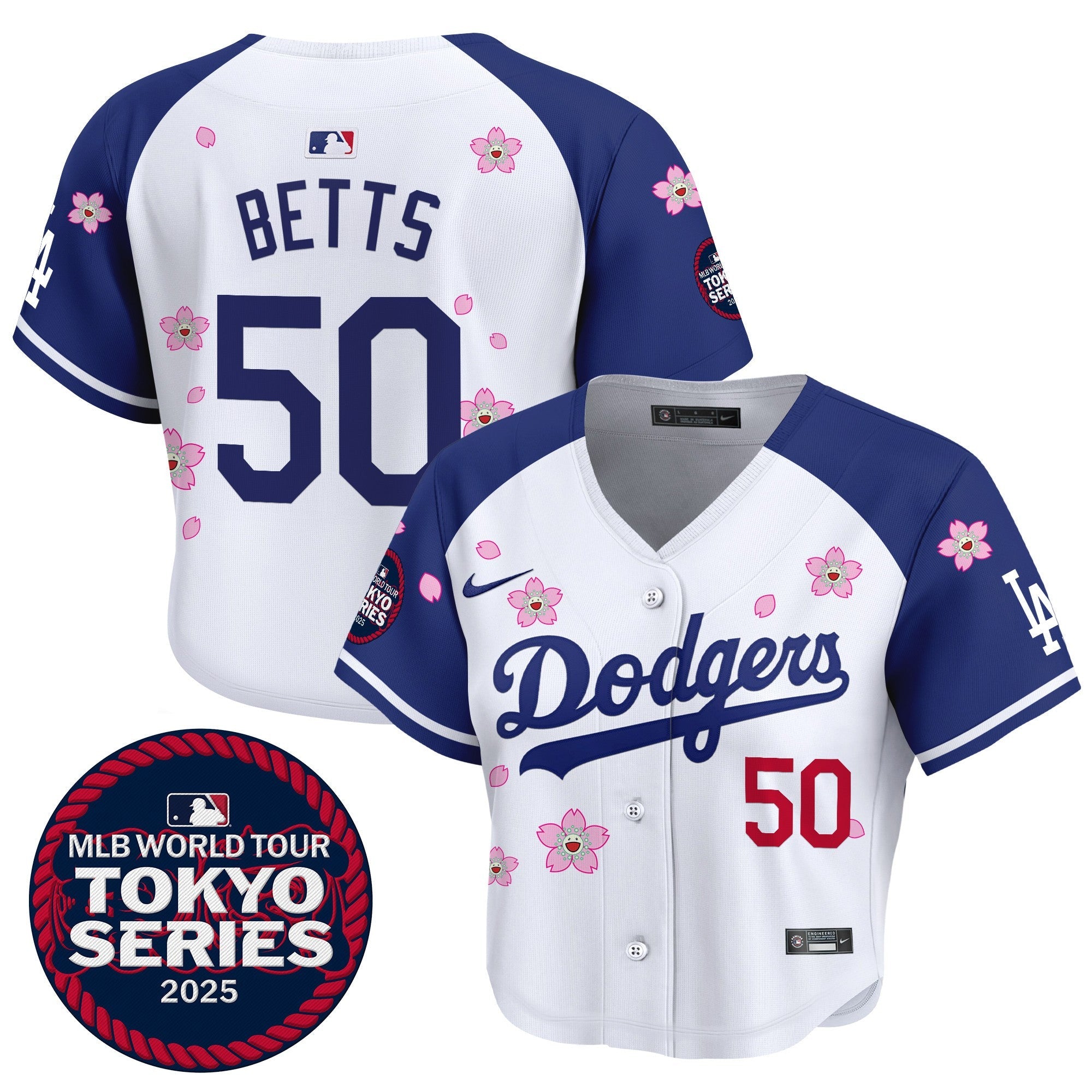 Women’s Tokyo Series 2025 Crop Top Baseball Jersey – Stitched