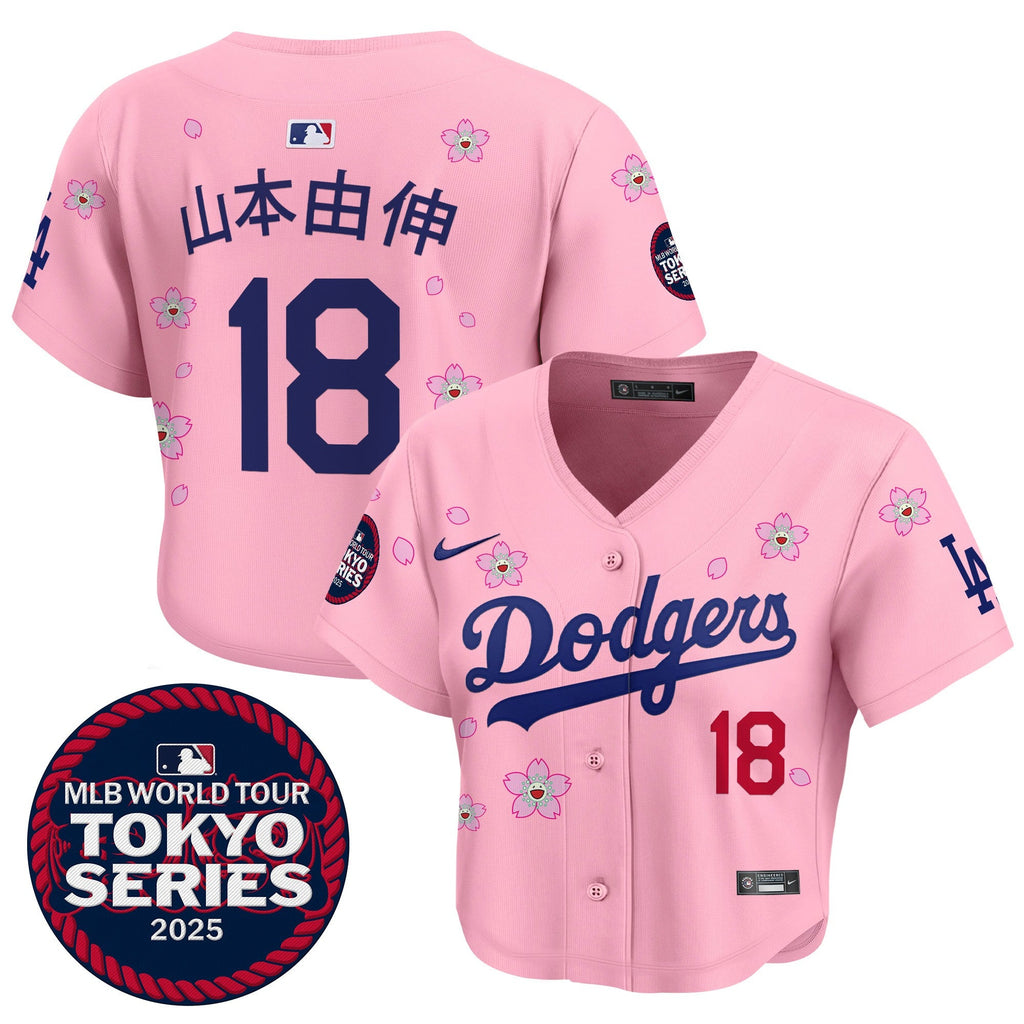 Women’s Tokyo Series 2025 Crop Top Baseball Jersey – Stitched