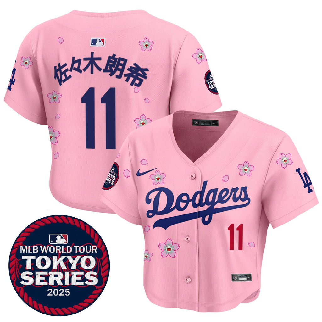Women’s Tokyo Series 2025 Crop Top Baseball Jersey – Stitched