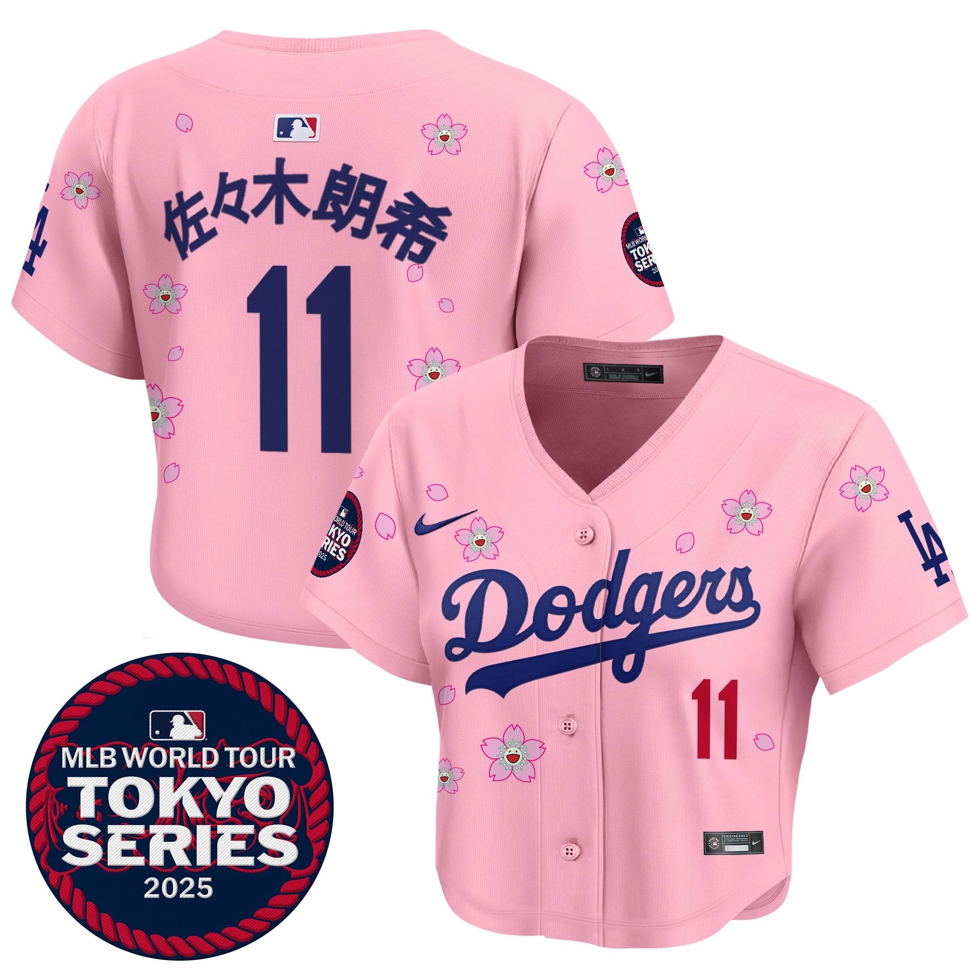 Women’s Tokyo Series 2025 Crop Top Baseball Jersey – Stitched