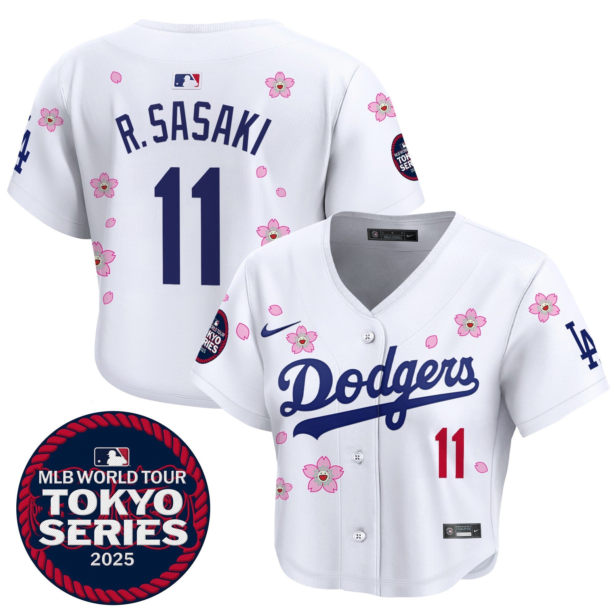 Women’s Tokyo Series 2025 Crop Top Baseball Jersey – Stitched