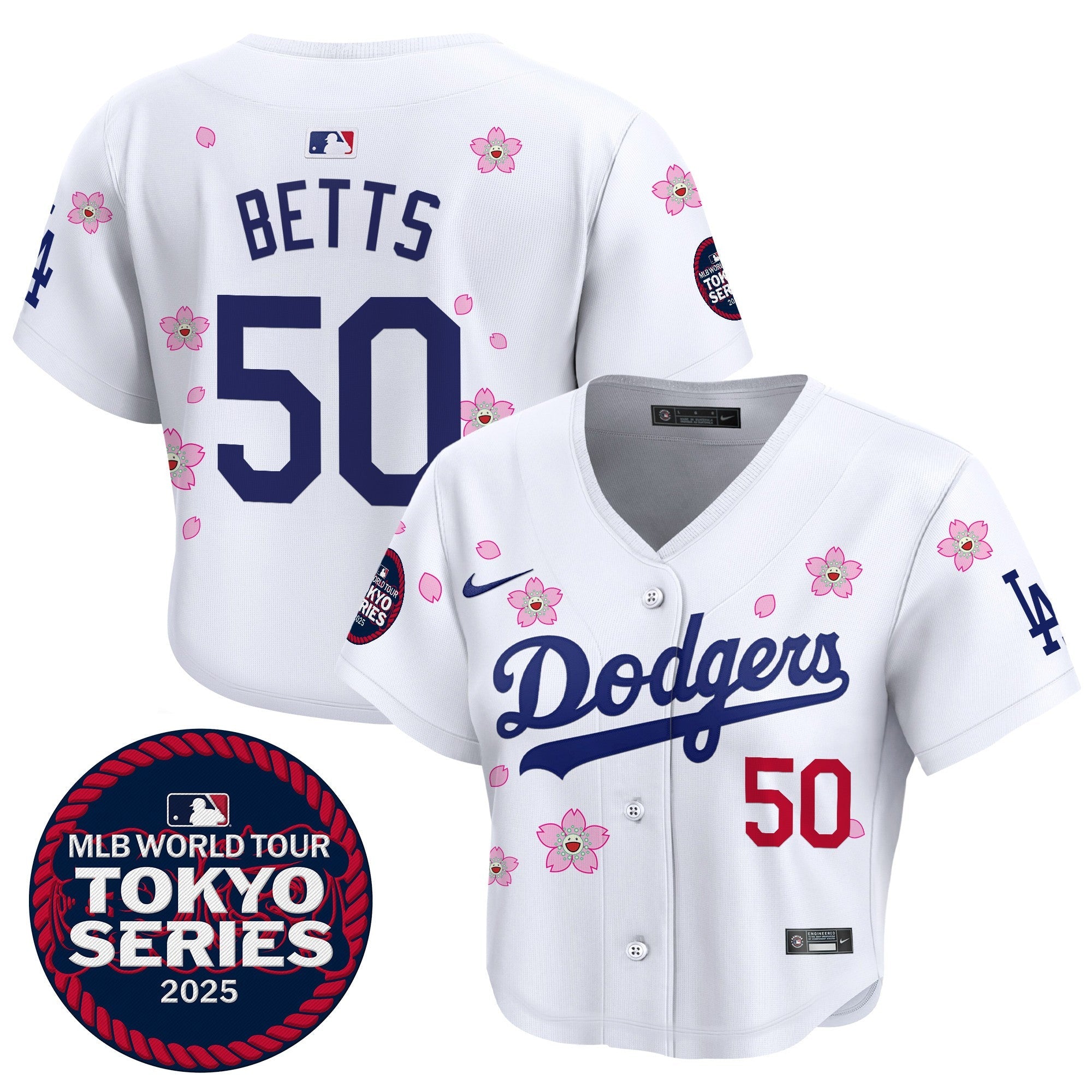 Women’s Tokyo Series 2025 Crop Top Baseball Jersey – Stitched