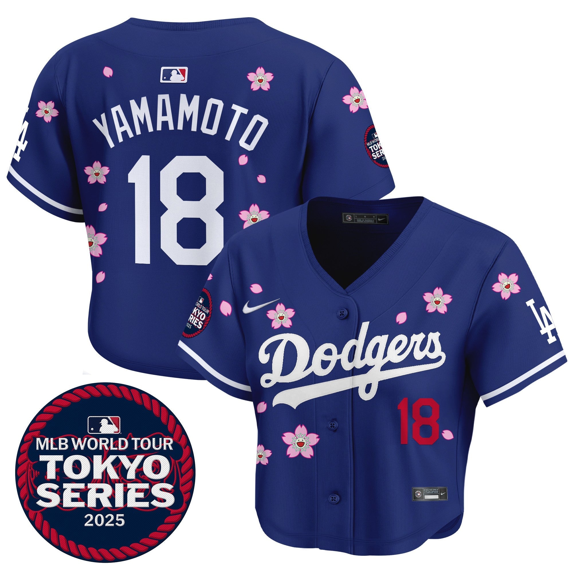 Women’s Tokyo Series 2025 Crop Top Baseball Jersey – Stitched