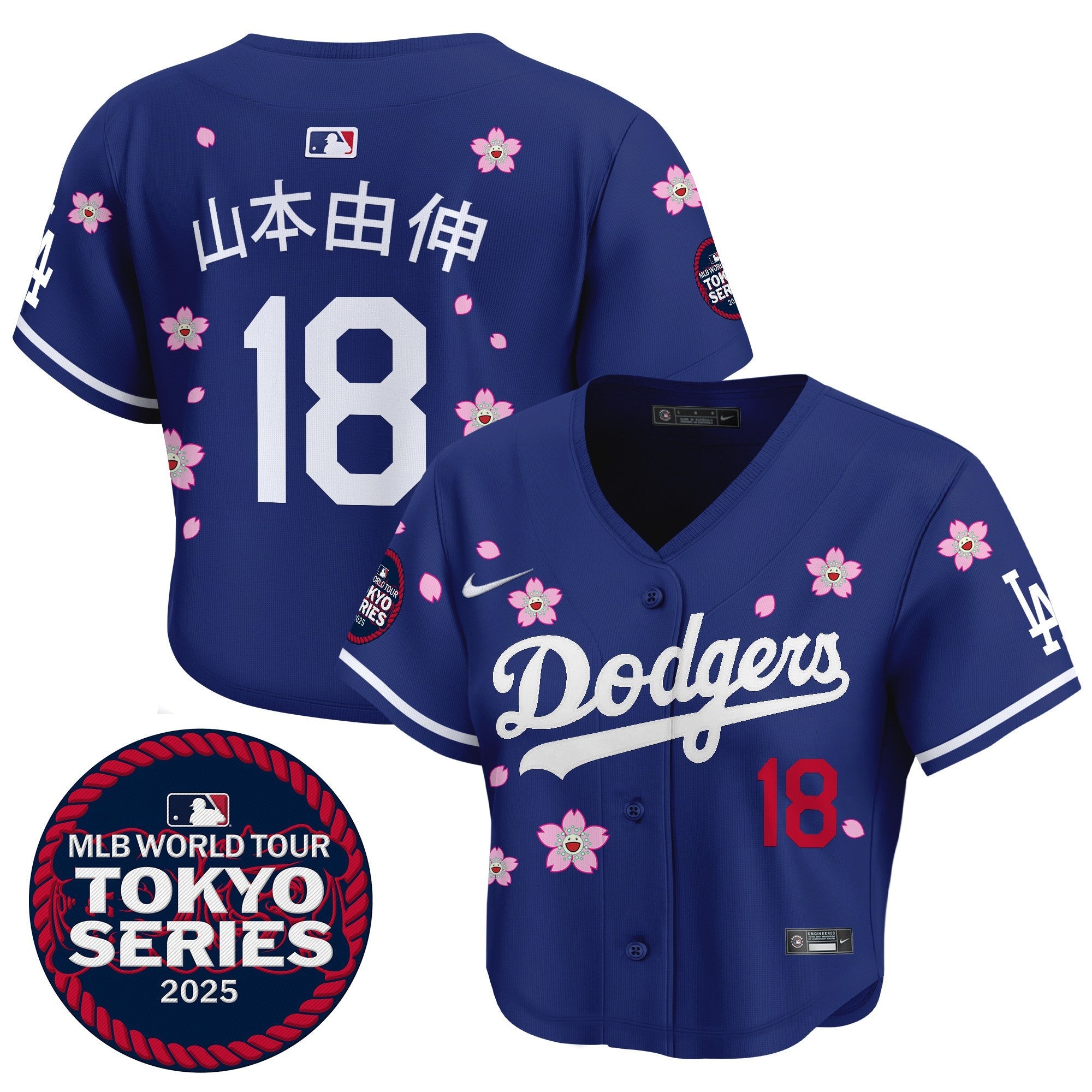 Women’s Tokyo Series 2025 Crop Top Baseball Jersey – Stitched