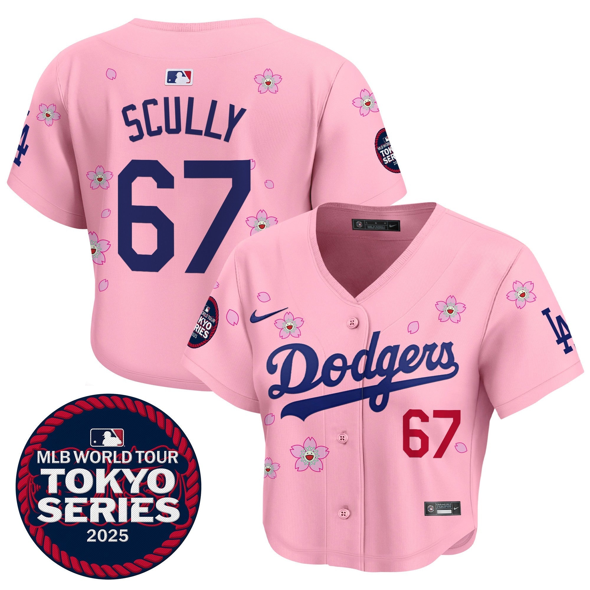 Women’s Tokyo Series 2025 Crop Top Baseball Jersey – Stitched