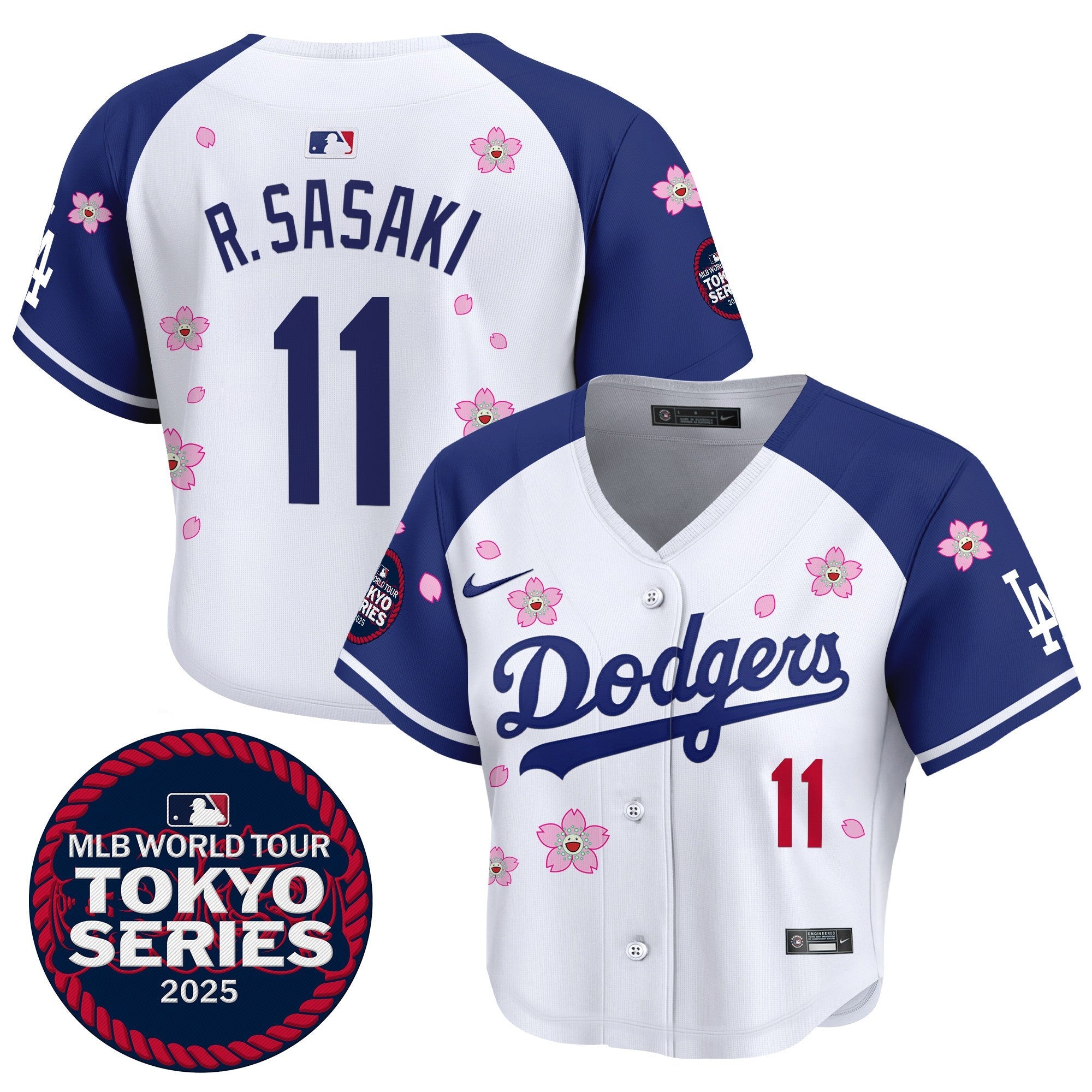 Women’s Tokyo Series 2025 Crop Top Baseball Jersey – Stitched