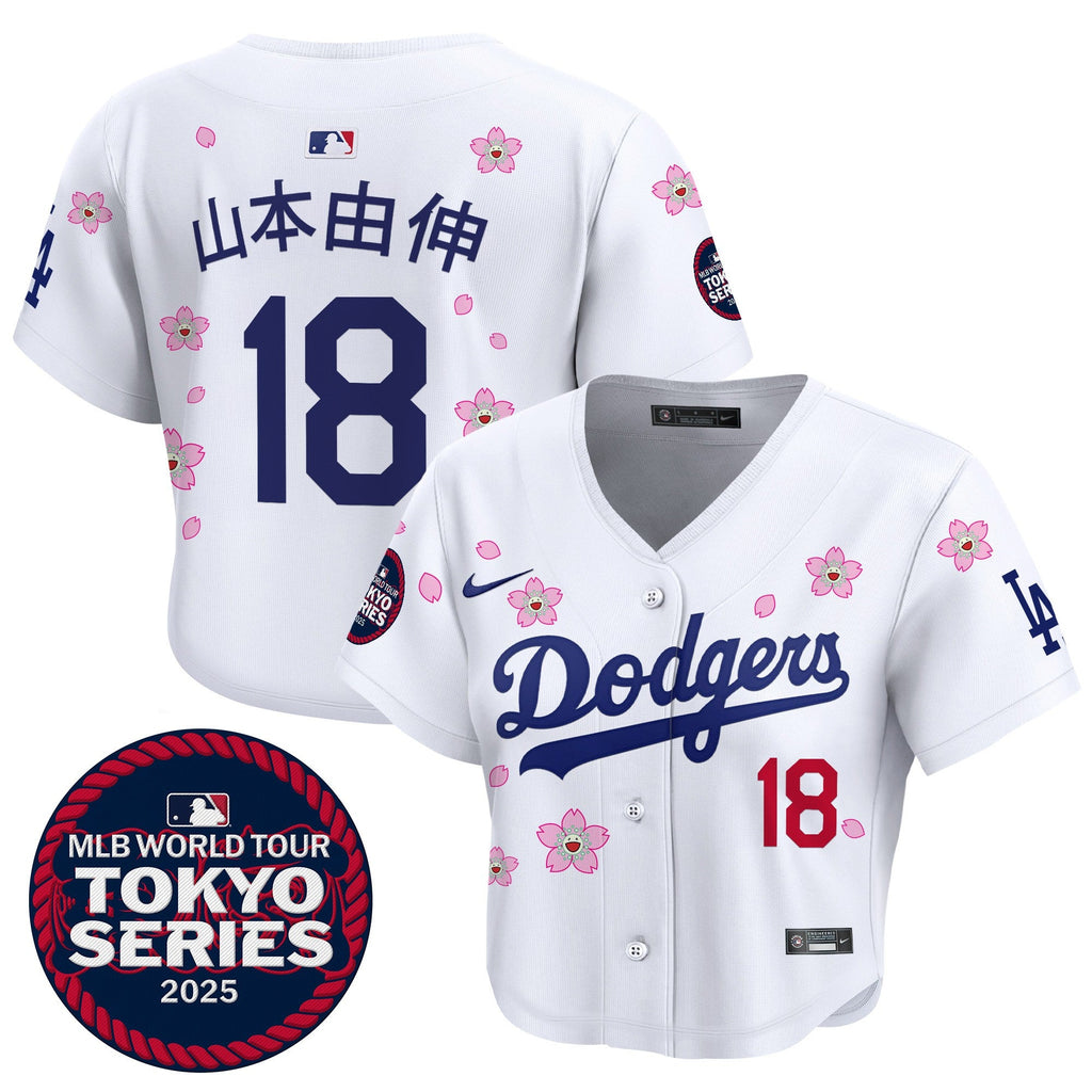 Women’s Tokyo Series 2025 Crop Top Baseball Jersey – Stitched