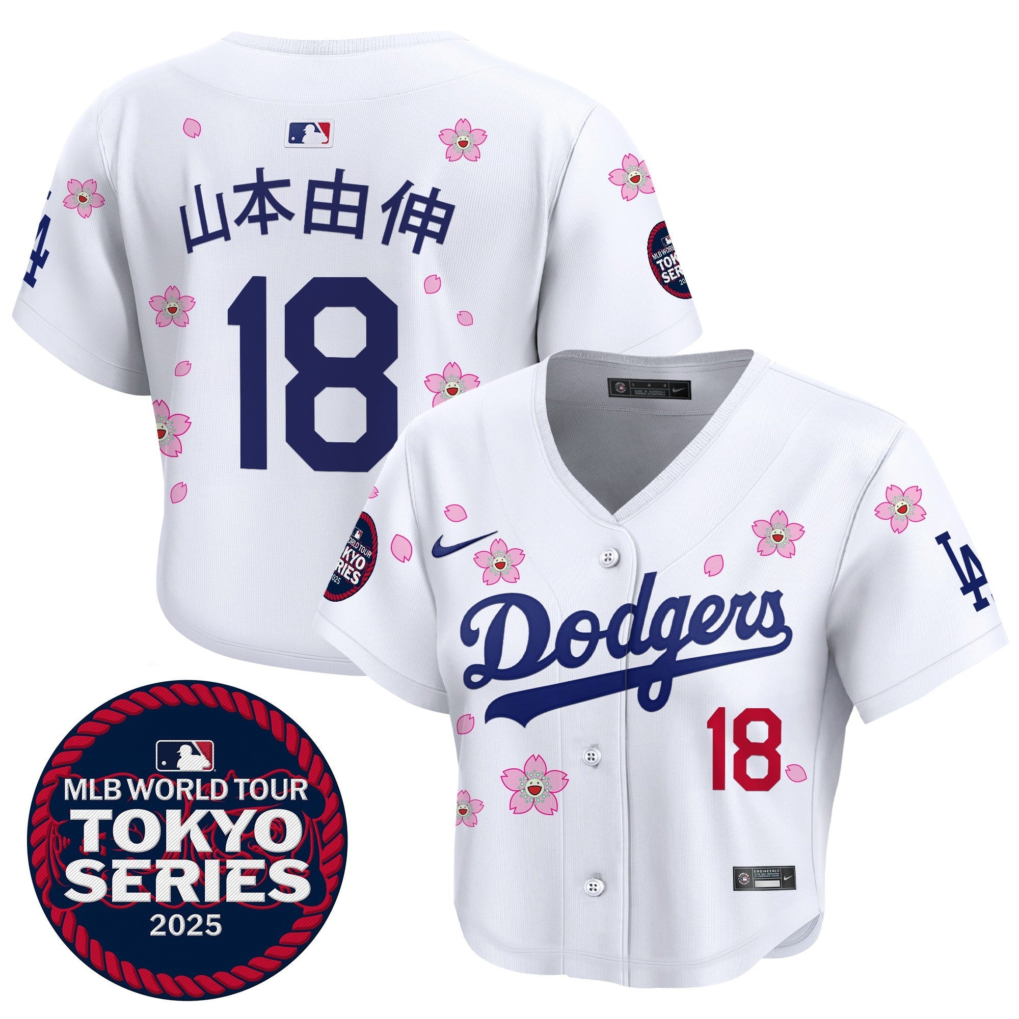 Women’s Tokyo Series 2025 Crop Top Baseball Jersey – Stitched