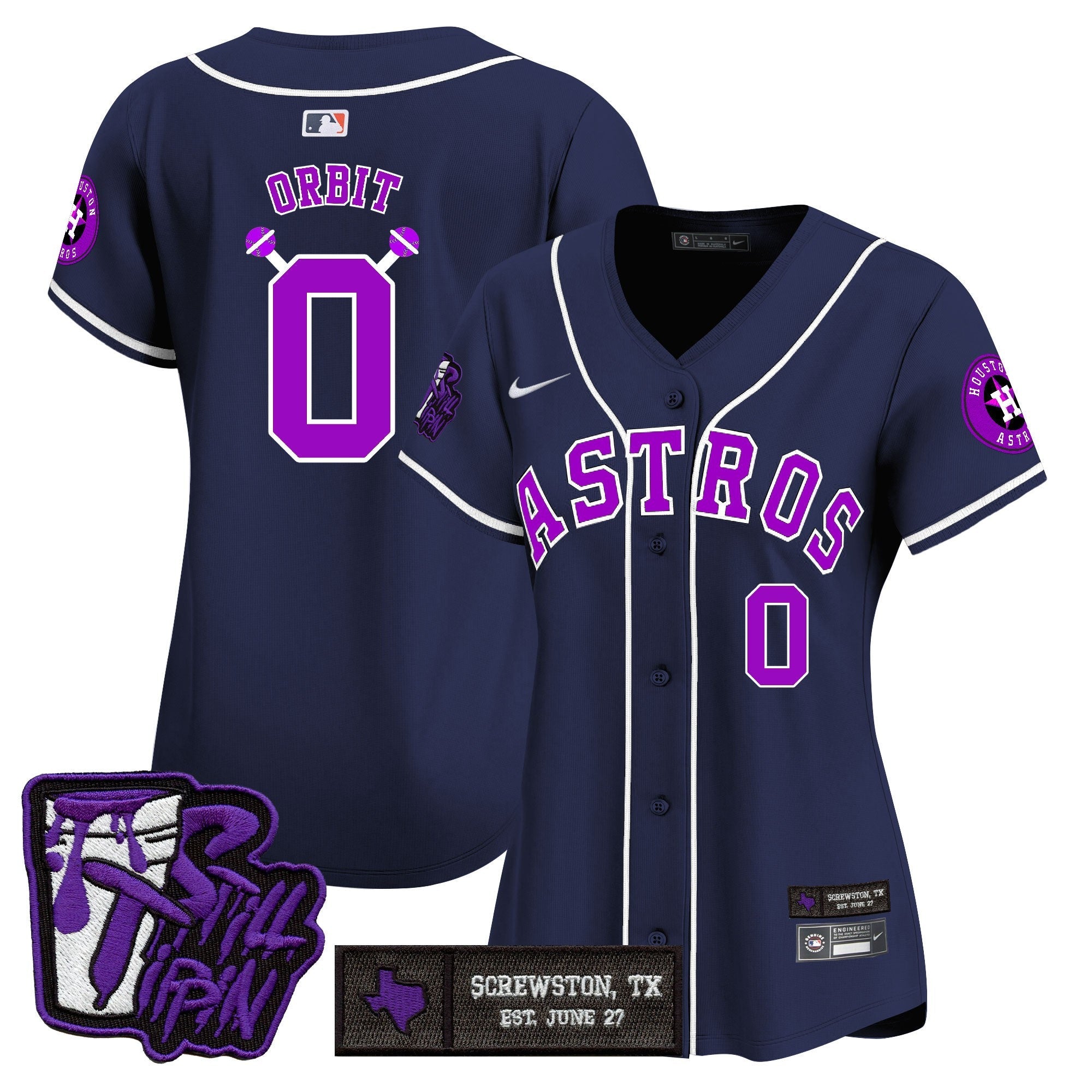 Women’s Houston DJ Screw Still Tippin Purple Patch Vapor Premier Limited Jersey