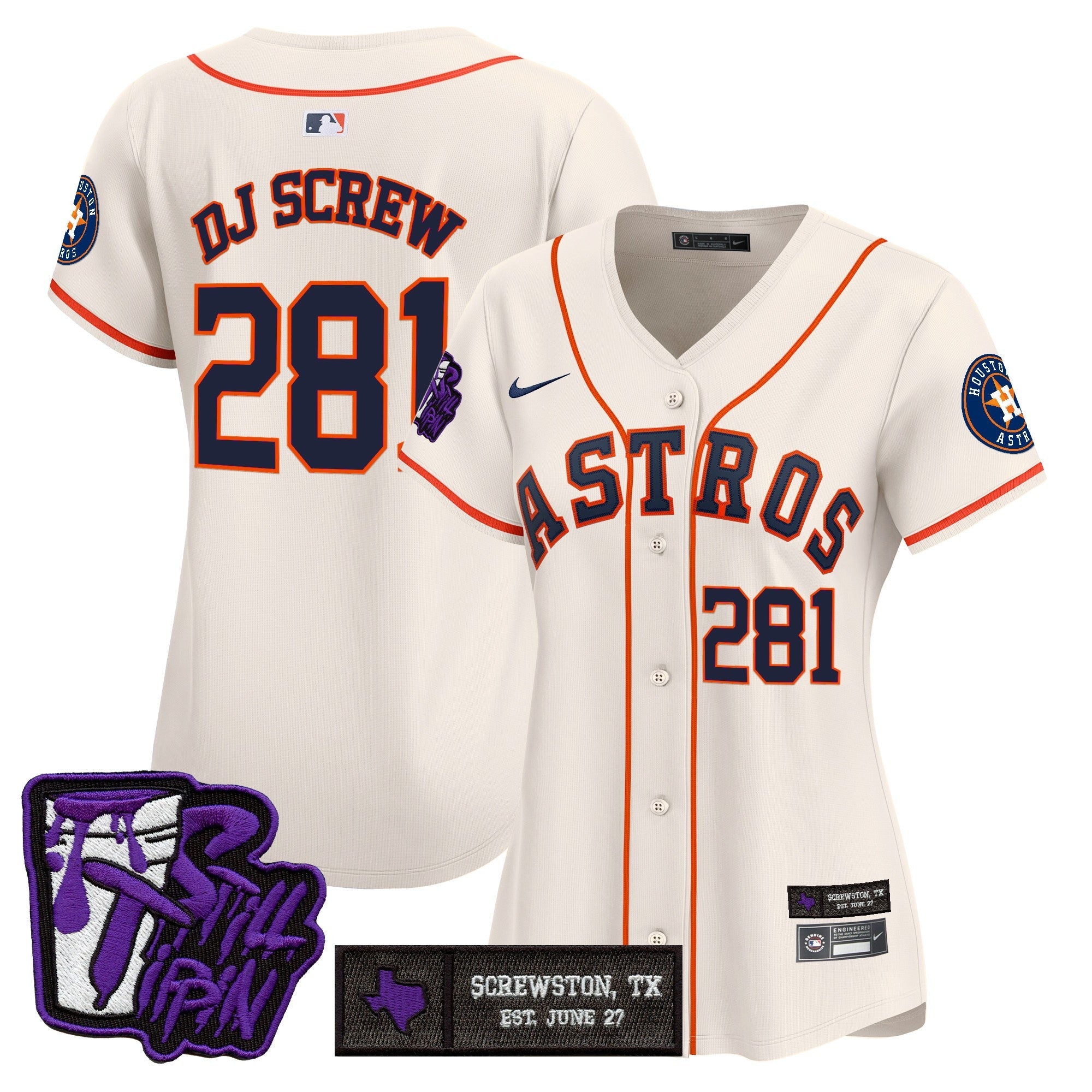 Women’s Houston DJ Screw Still Tippin Purple Patch Vapor Premier Limited Jersey