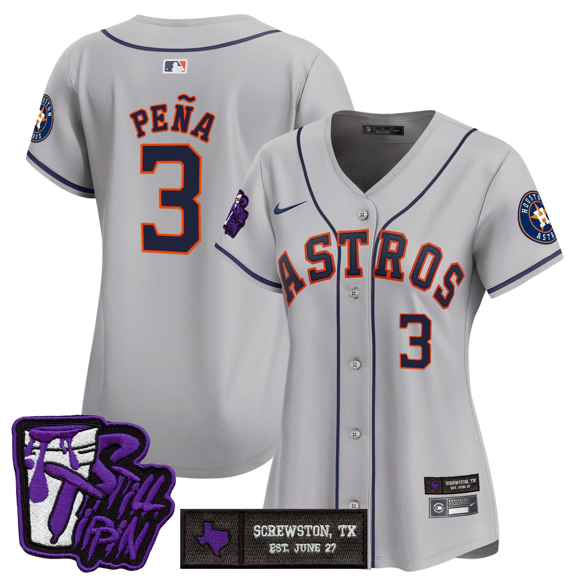 Women’s Houston DJ Screw Still Tippin Purple Patch Vapor Premier Limited Jersey