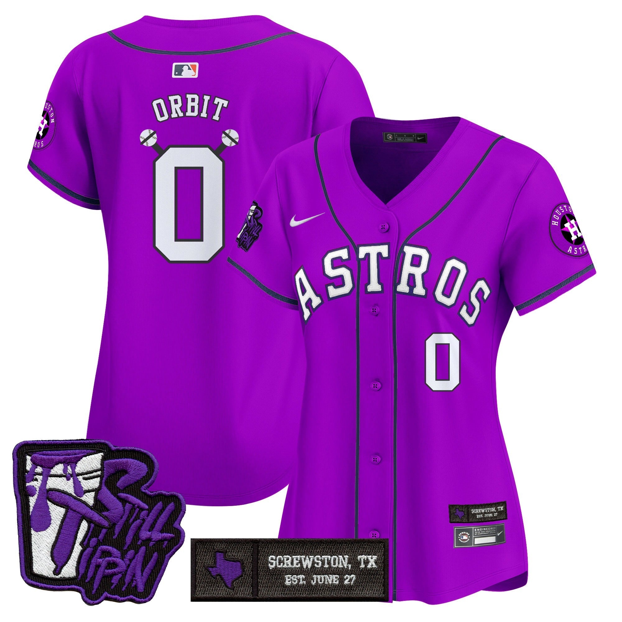 Women’s Houston DJ Screw Still Tippin Purple Patch Vapor Premier Limited Jersey