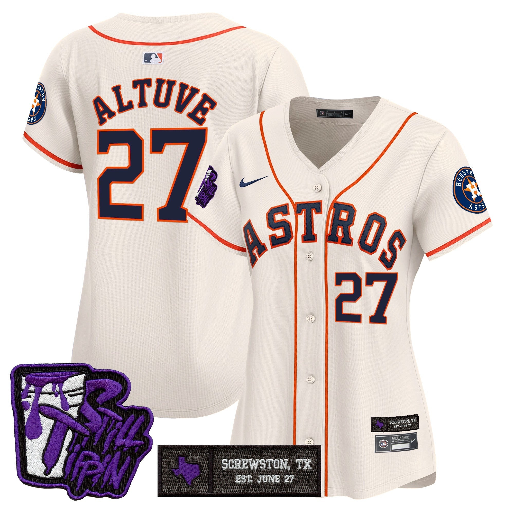 Women’s Houston DJ Screw Still Tippin Purple Patch Vapor Premier Limited Jersey