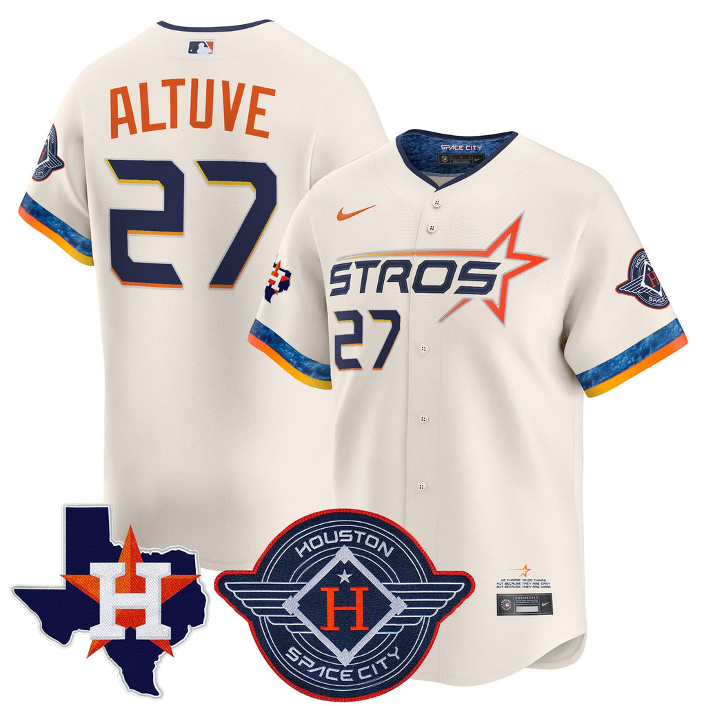 Men’s Houston 2025 City Connect Texas Patch Vapor Premier Limited Jersey