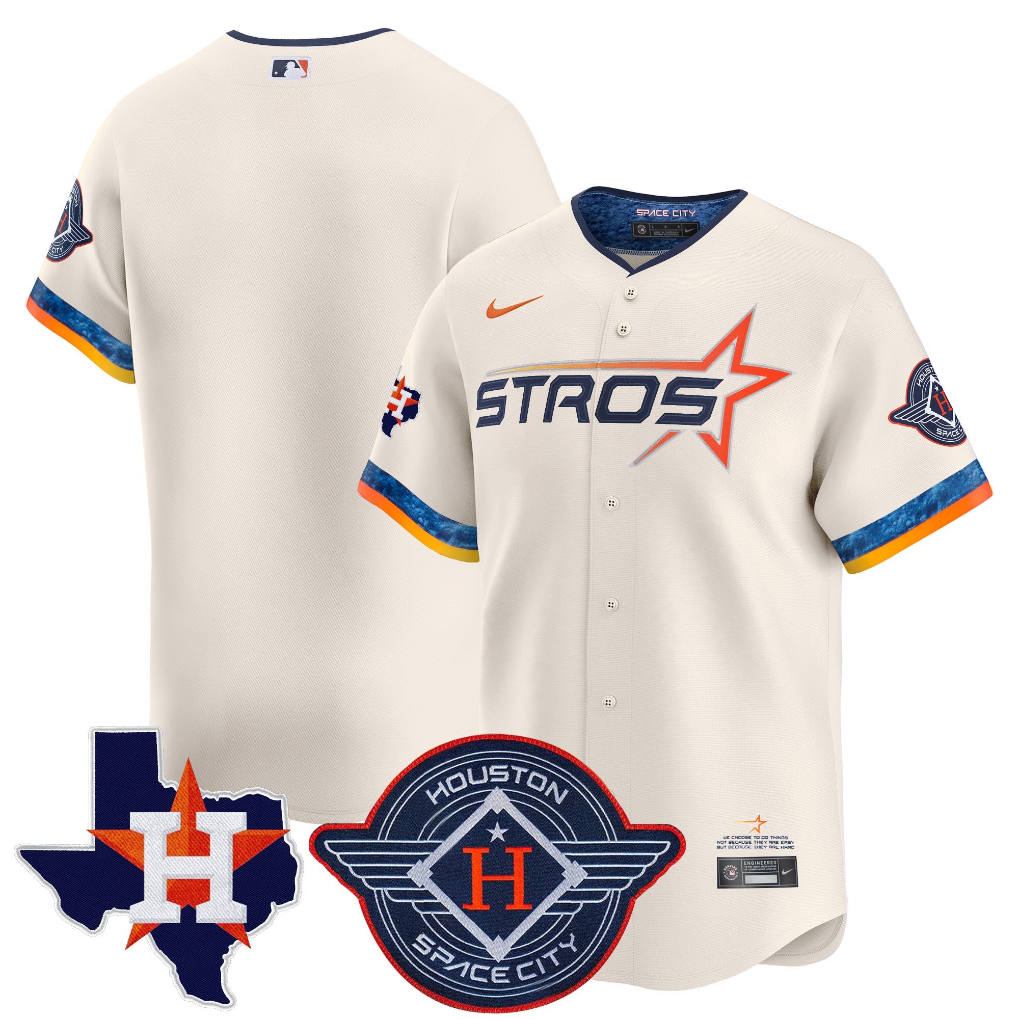 Men’s Houston 2025 City Connect Texas Patch Vapor Premier Limited Jersey