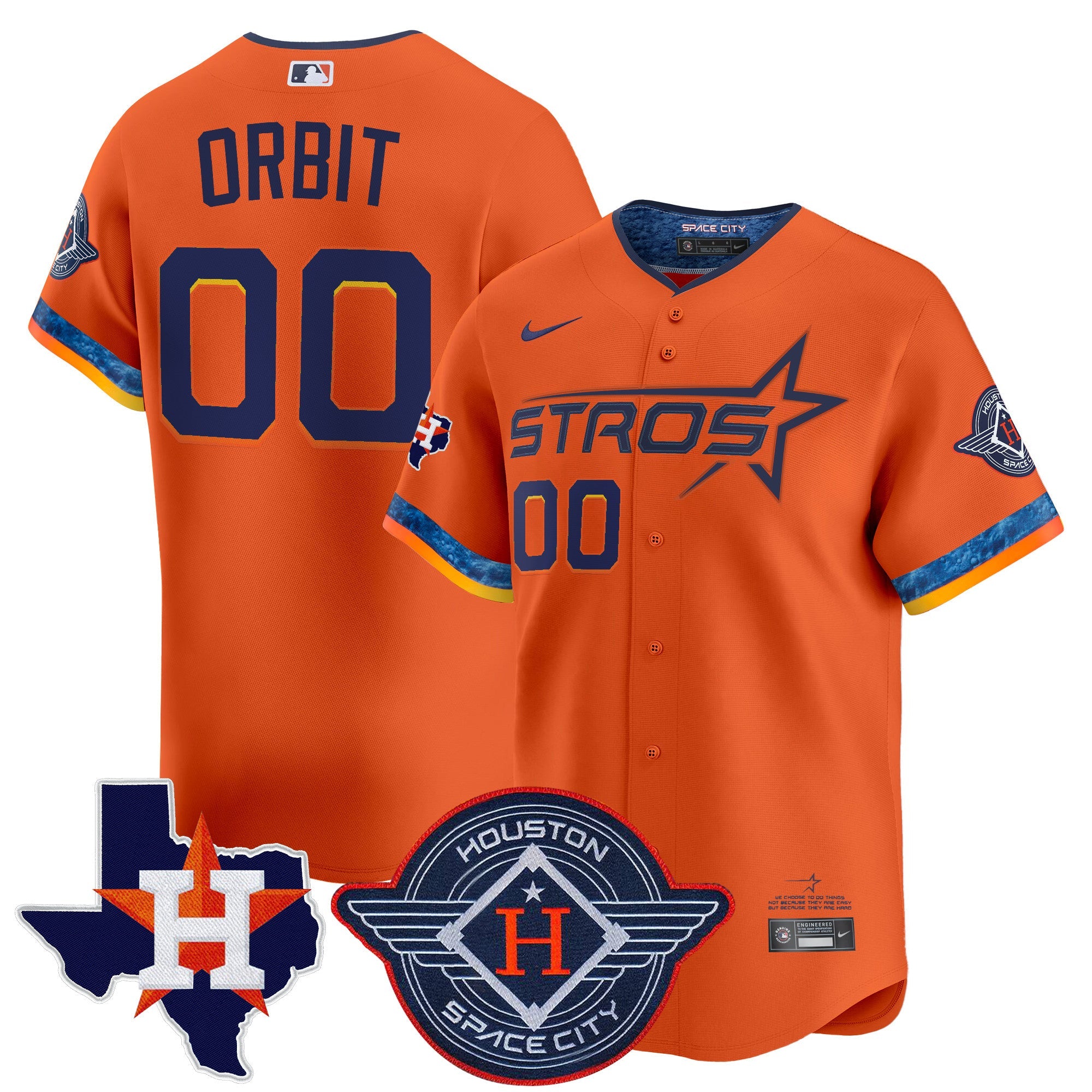 Men’s Houston 2025 City Connect Texas Patch Vapor Premier Limited Jersey