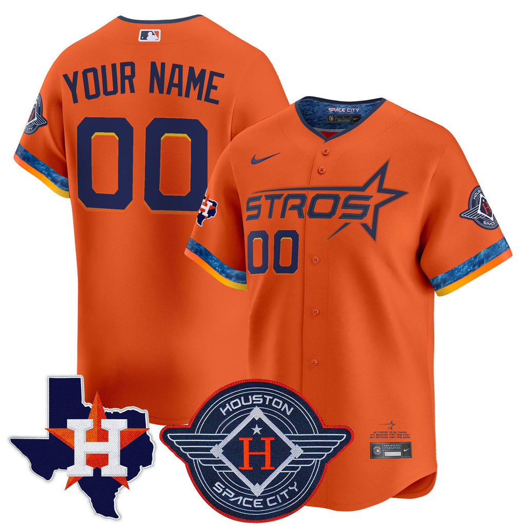 Houston 2025 City Connect Texas Patch Vapor Premier Limited Custom Jersey