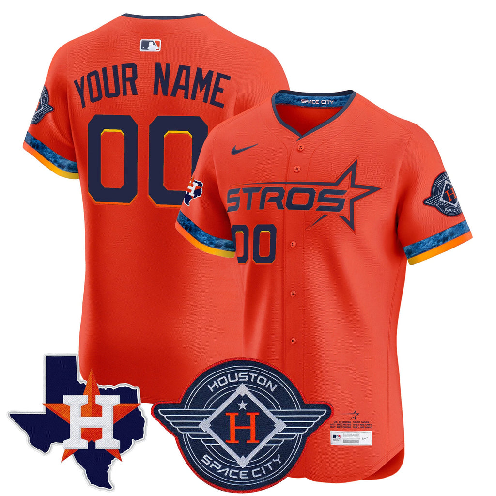 Houston 2025 City Connect Texas Patch Vapor Premier Elite Custom Jersey