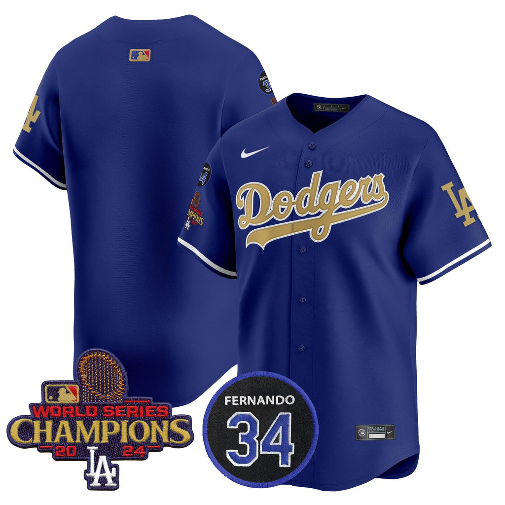 Men’s 2025 #34 Fernando Patch Gold Vapor Premier Limited Jersey