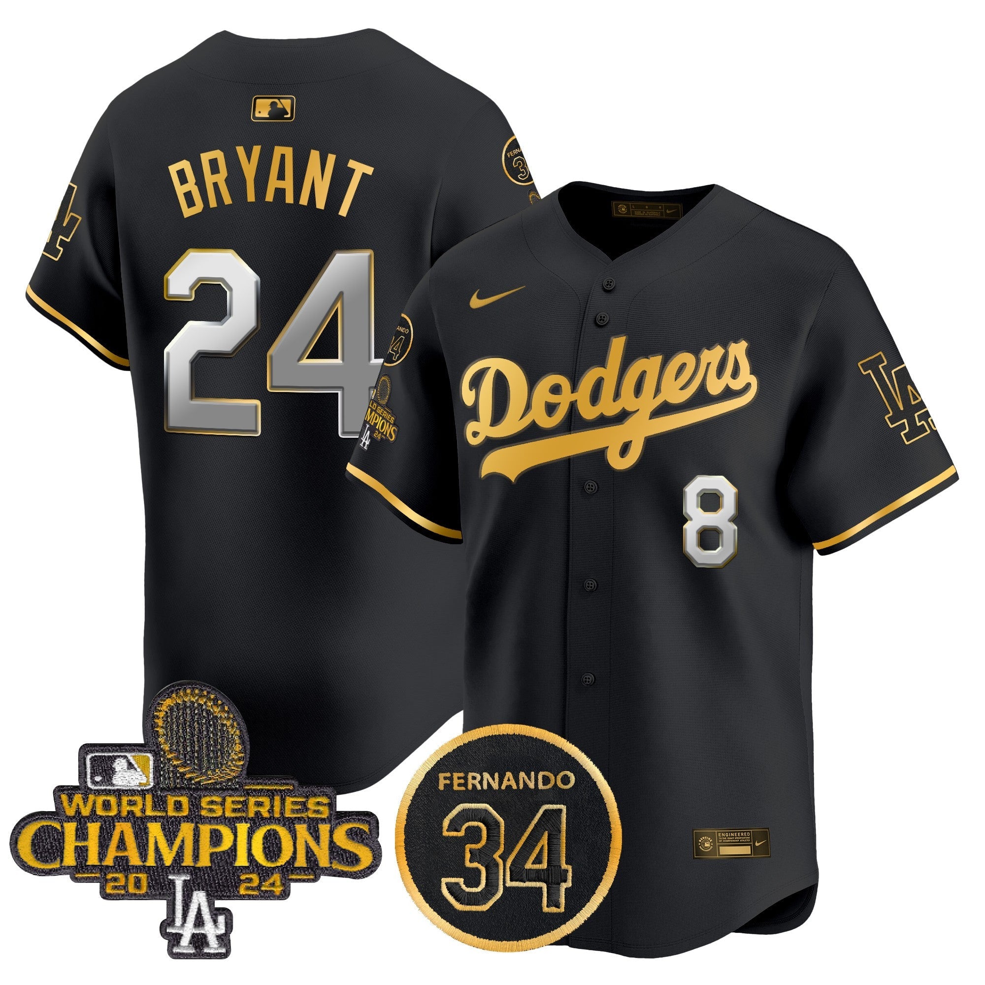 Men’s 2025 #34 Fernando Patch Gold Vapor Premier Limited Jersey