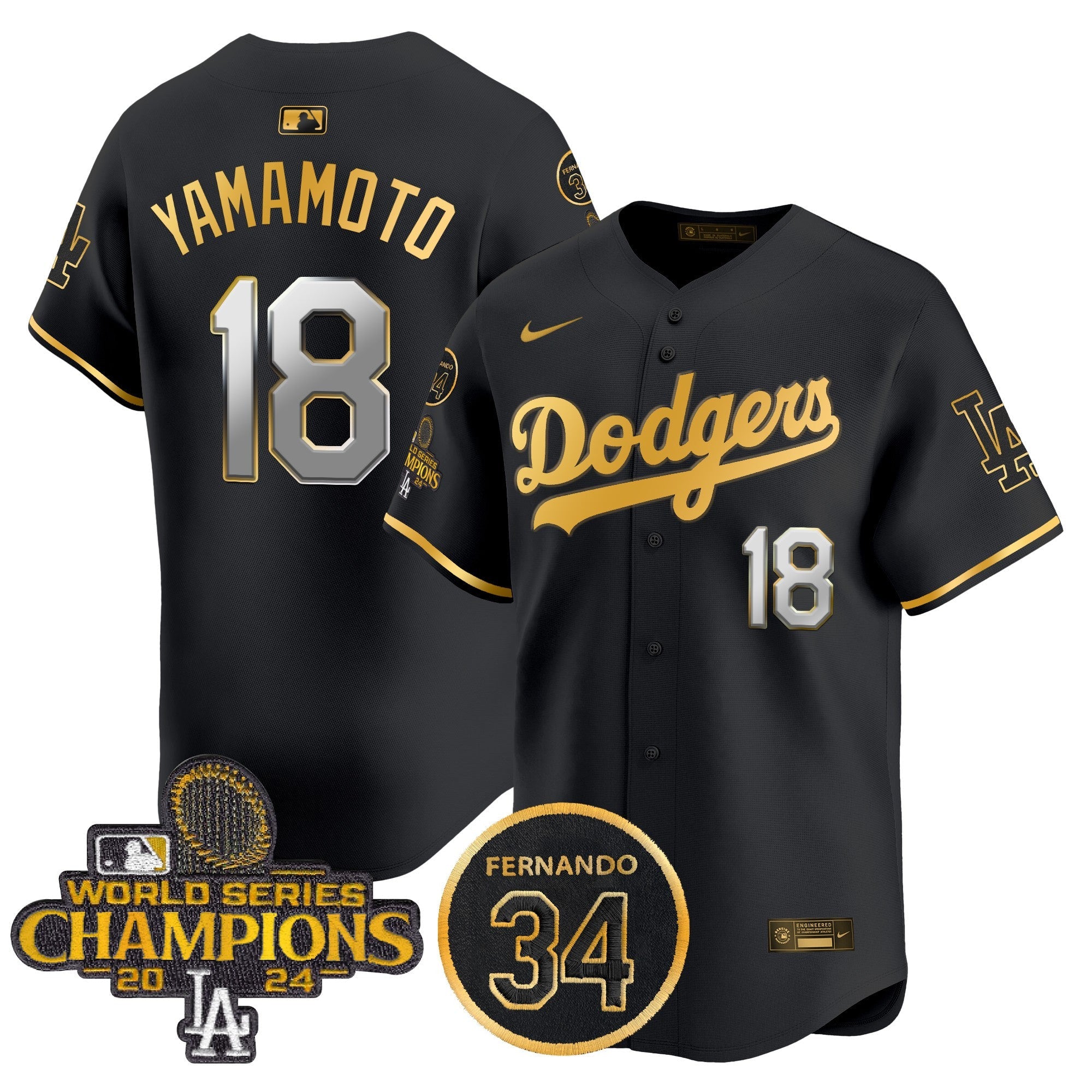 Men’s 2025 #34 Fernando Patch Gold Vapor Premier Limited Jersey