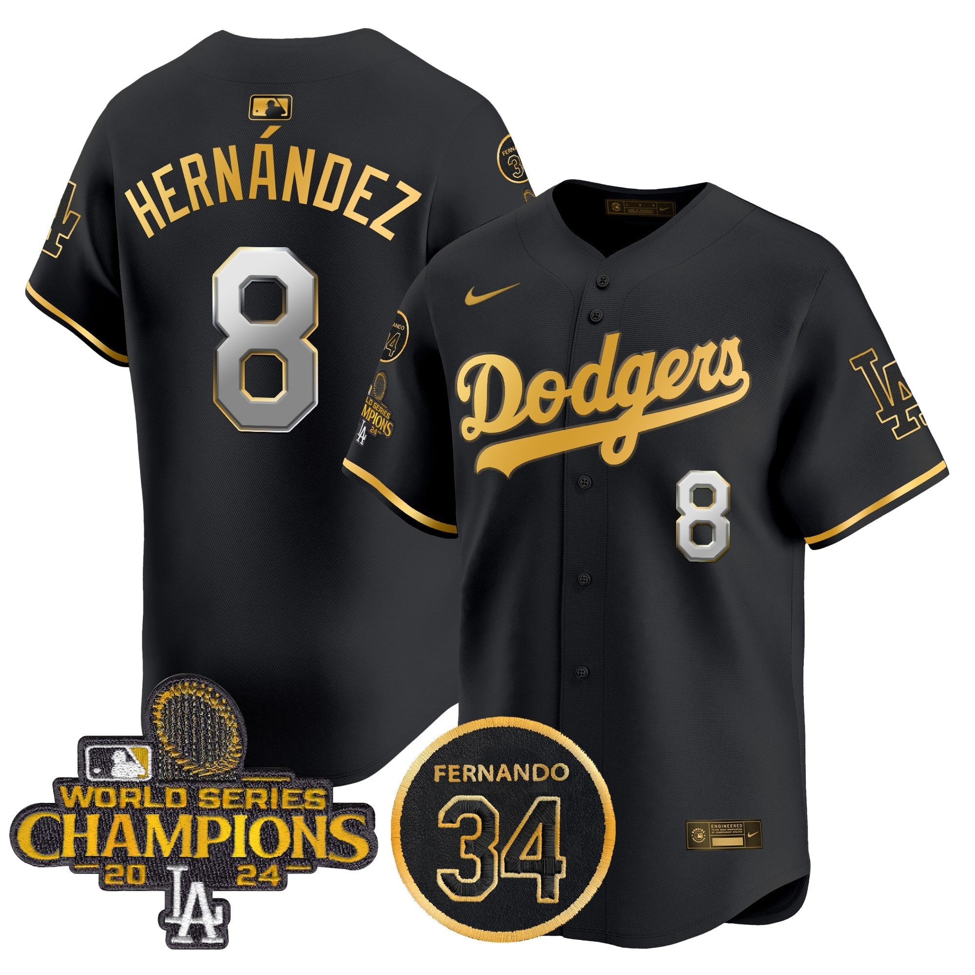 Men’s 2025 #34 Fernando Patch Gold Vapor Premier Limited Jersey