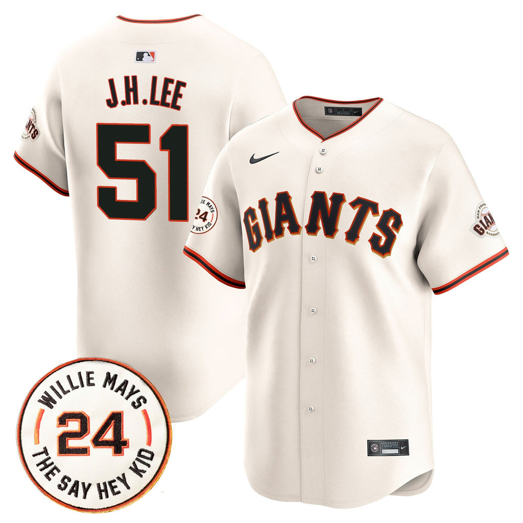Men’s San Francisco 2025 Willie Mays Patch Vapor Premier Limited Jersey