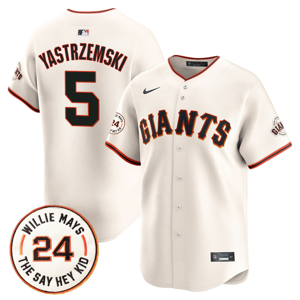 Men’s San Francisco 2025 Willie Mays Patch Vapor Premier Limited Jersey