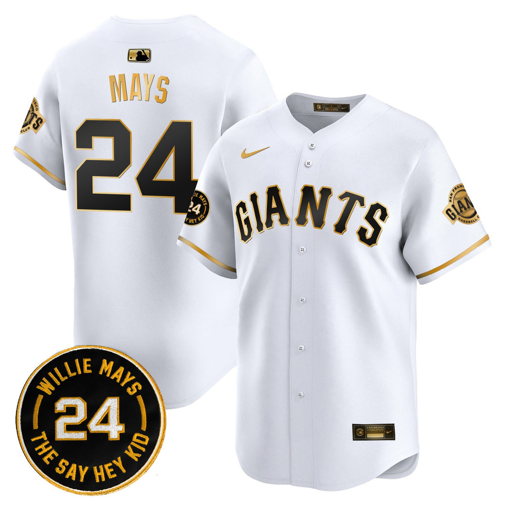 Men’s San Francisco 2025 Willie Mays Patch Vapor Premier Limited Jersey