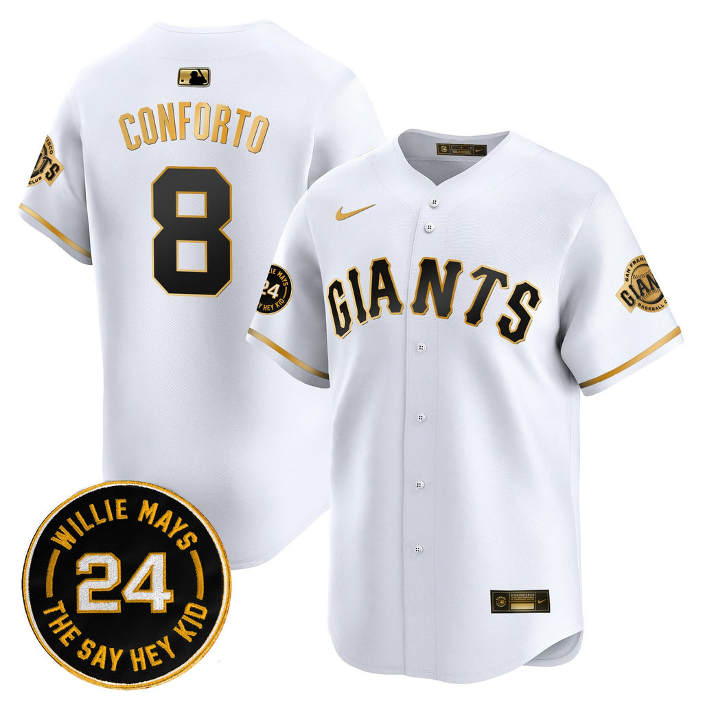 Men’s San Francisco 2025 Willie Mays Patch Vapor Premier Limited Jersey