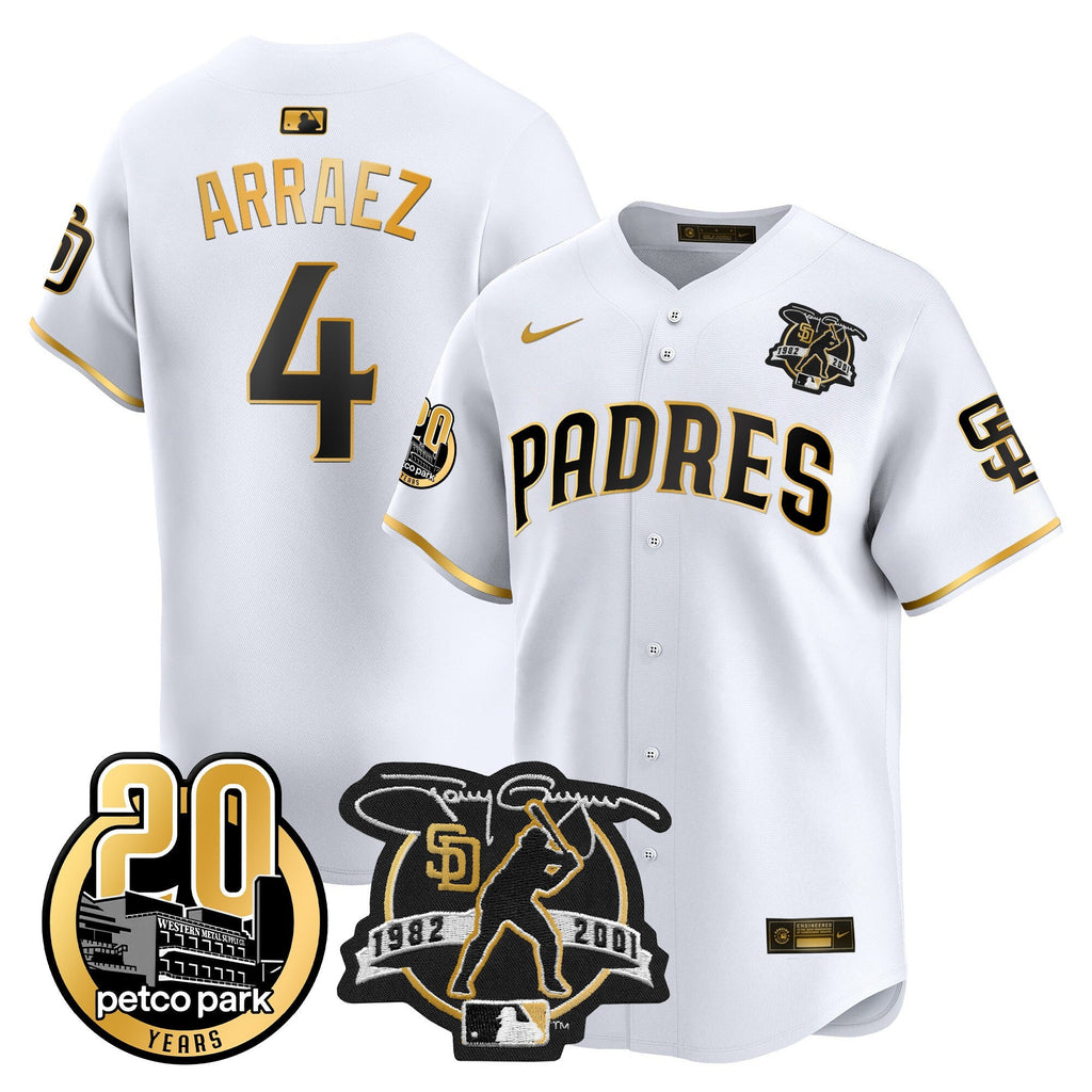 Men’s Tony Gwynn & Petco Park 20th Patch Vapor Premier Limited Jersey