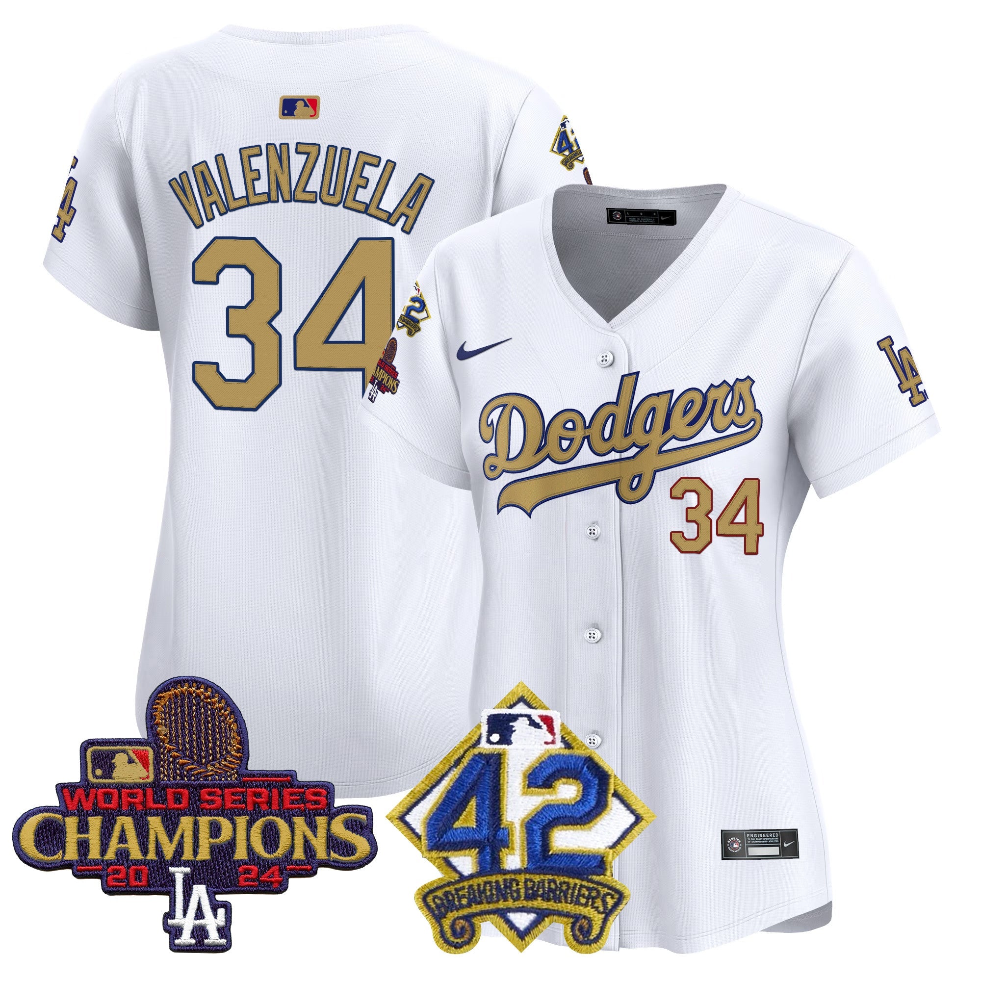 Women’s 2024 World Series Champions & Jackie Robinson Patch Vapor Premier Limited Jersey