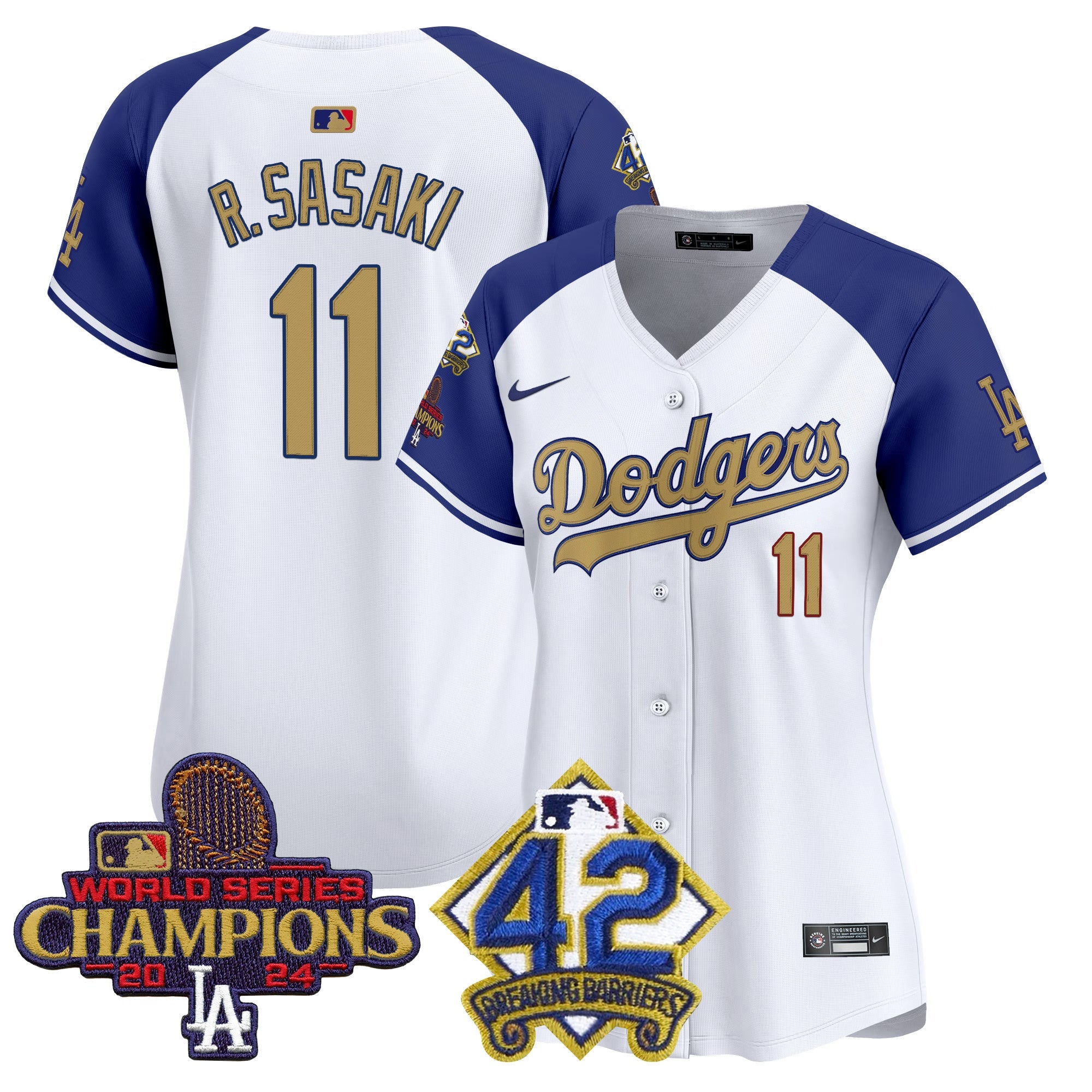Women’s 2024 World Series Champions & Jackie Robinson Patch Vapor Premier Limited Jersey