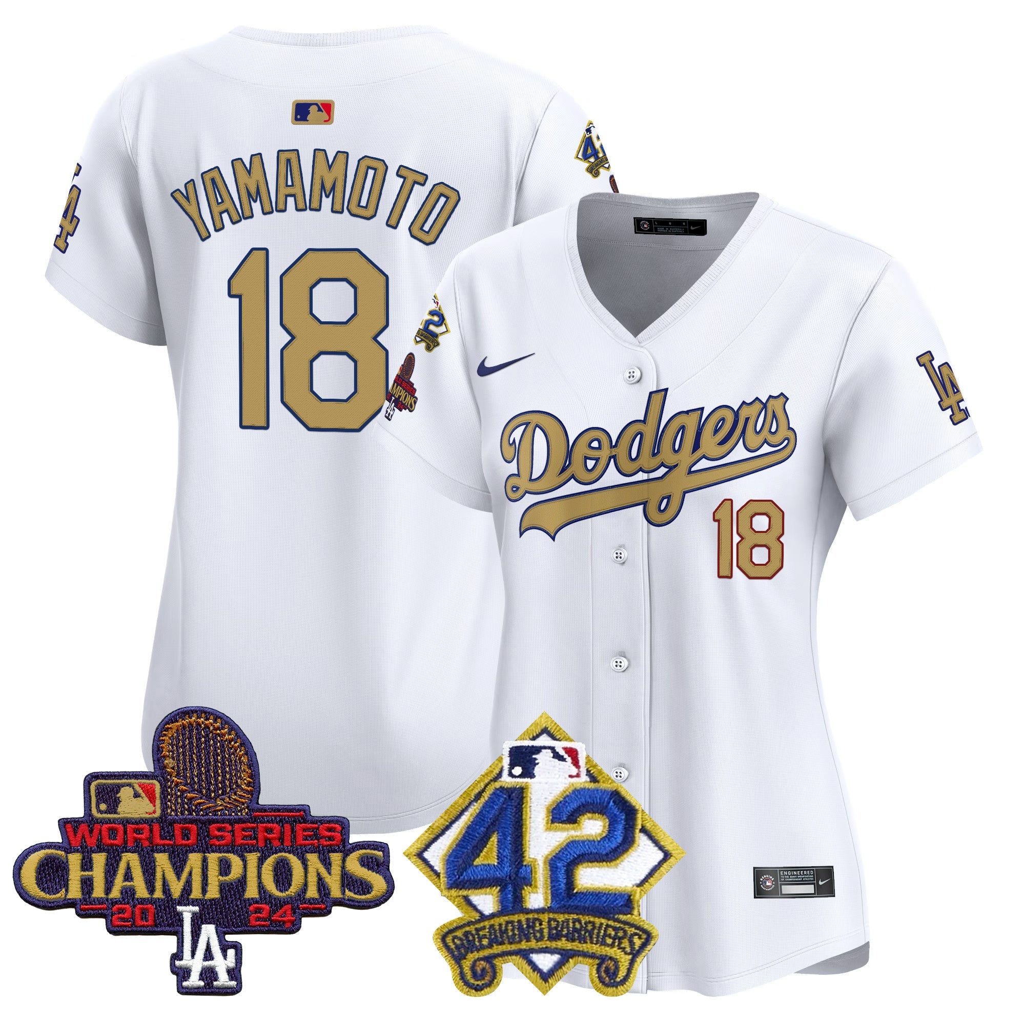 Women’s 2024 World Series Champions & Jackie Robinson Patch Vapor Premier Limited Jersey