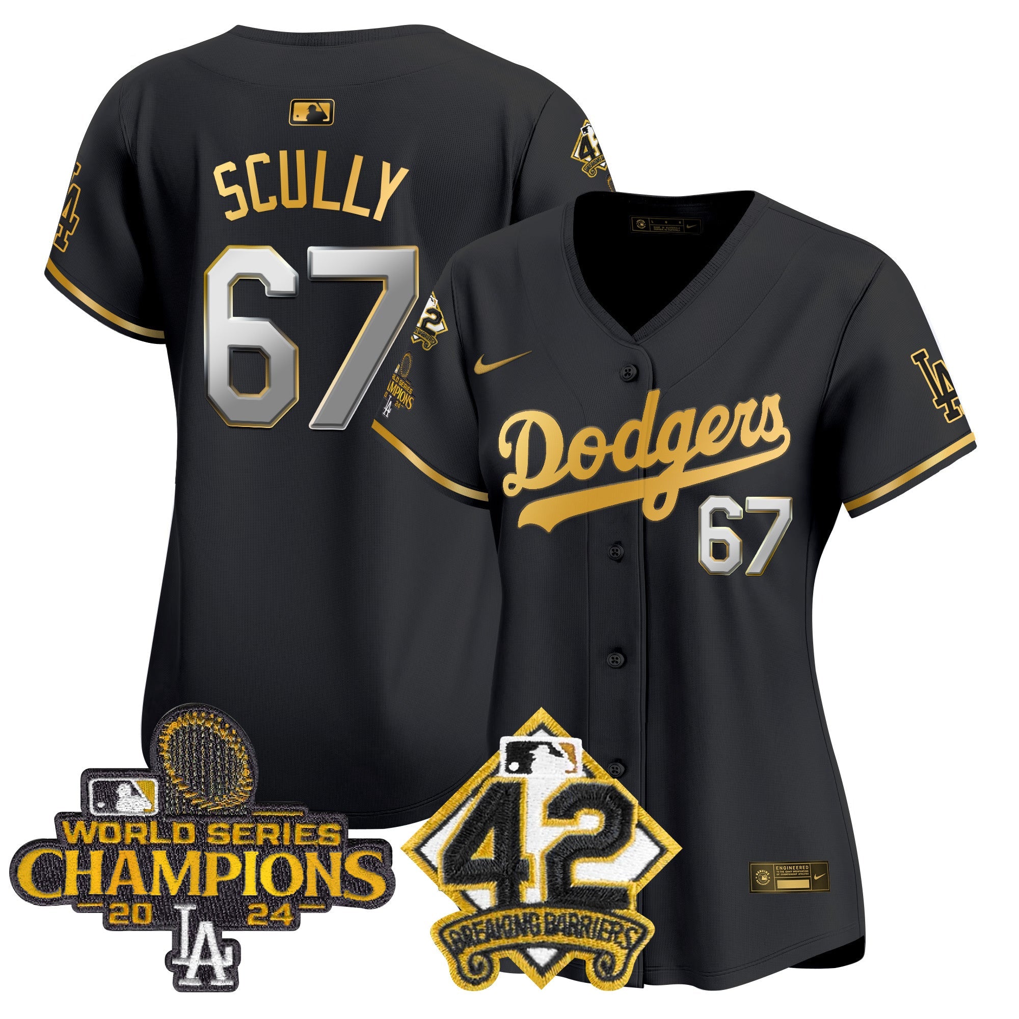 Women’s 2024 World Series Champions & Jackie Robinson Patch Vapor Premier Limited Jersey
