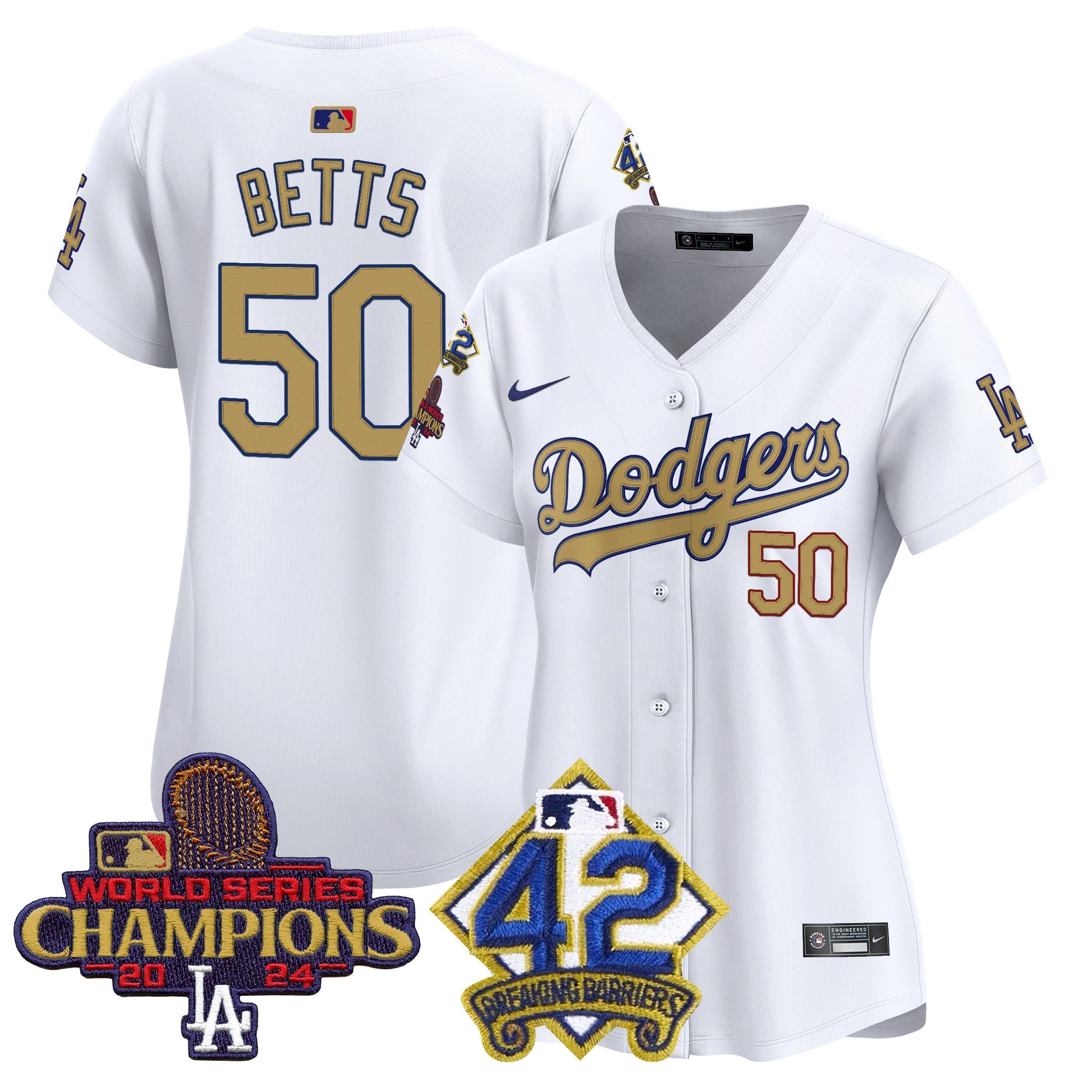 Women’s 2024 World Series Champions & Jackie Robinson Patch Vapor Premier Limited Jersey