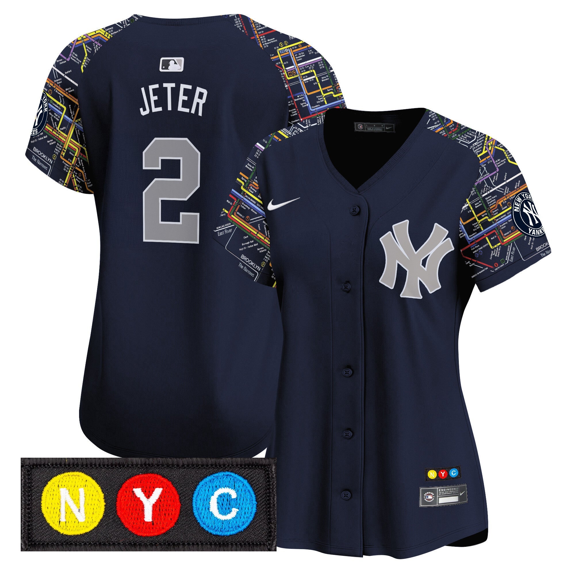 Women’s New York Subway Style Vapor Premier Limited Jersey – Stitched